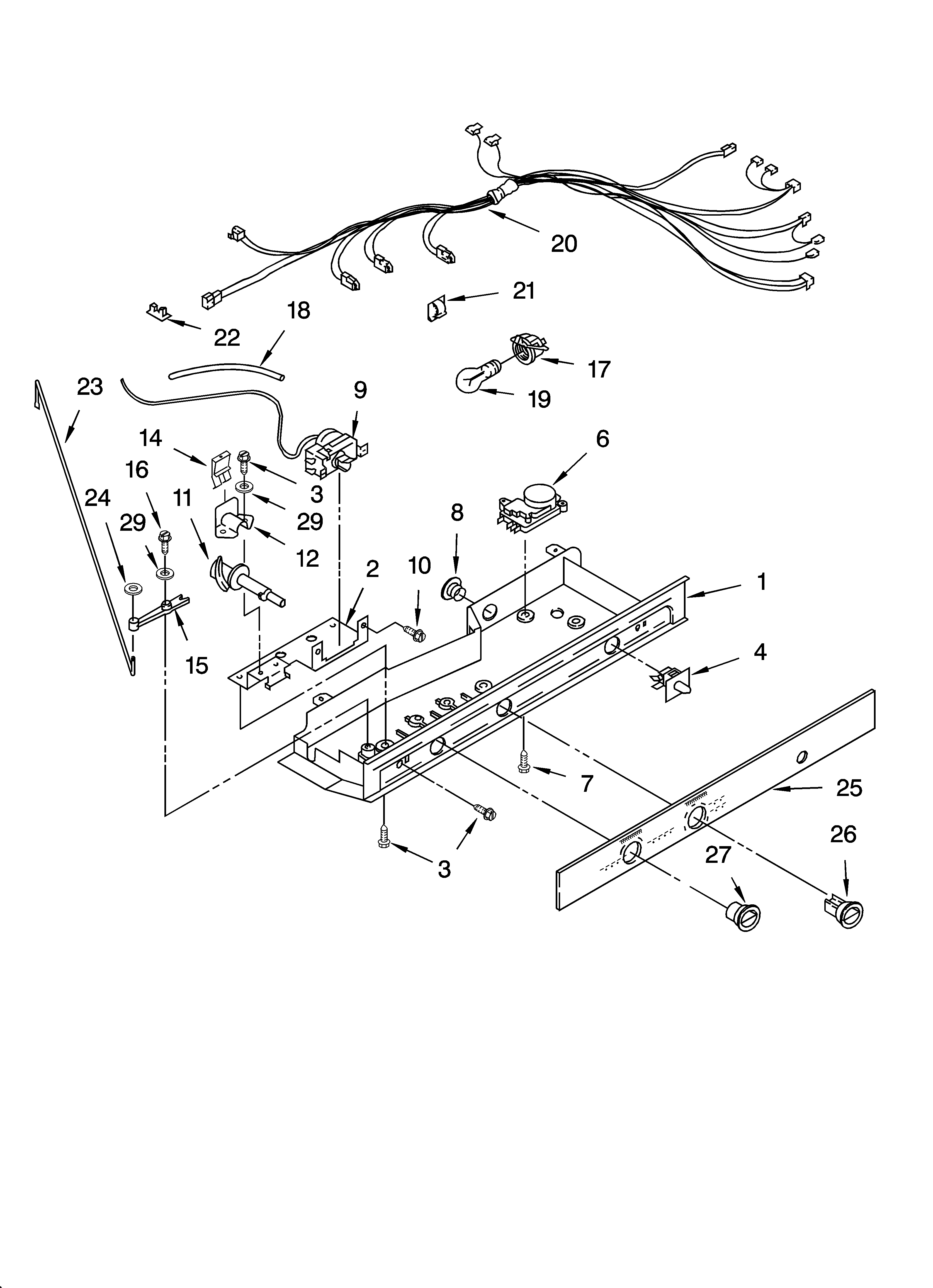 Crosley CS22AFXKQ06 control parts diagram
