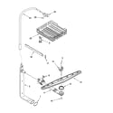 Whirlpool DU945PWPS2 upper dishrack and water feed parts diagram
