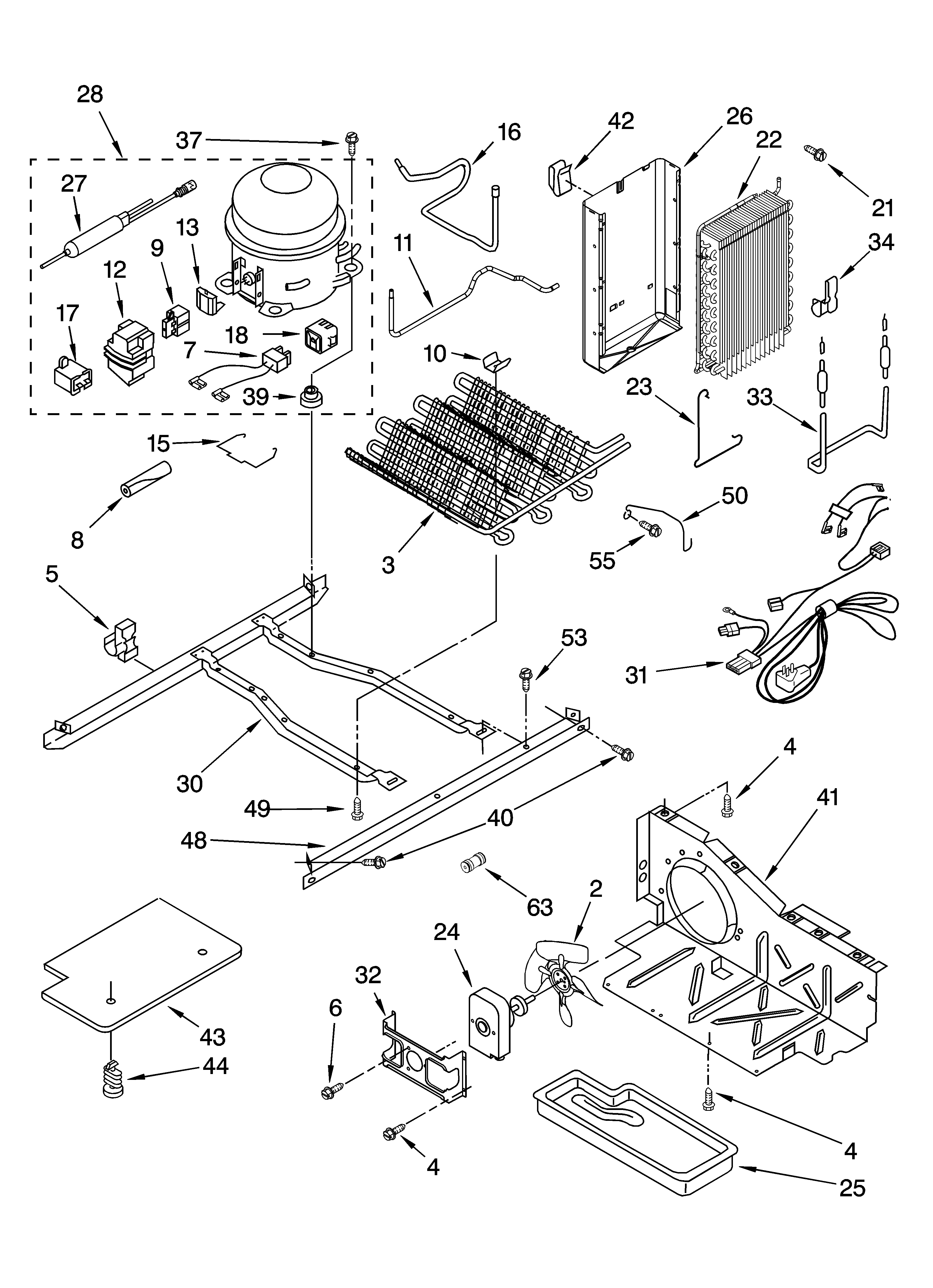 Whirlpool ED2VHGXMB01 unit parts diagram