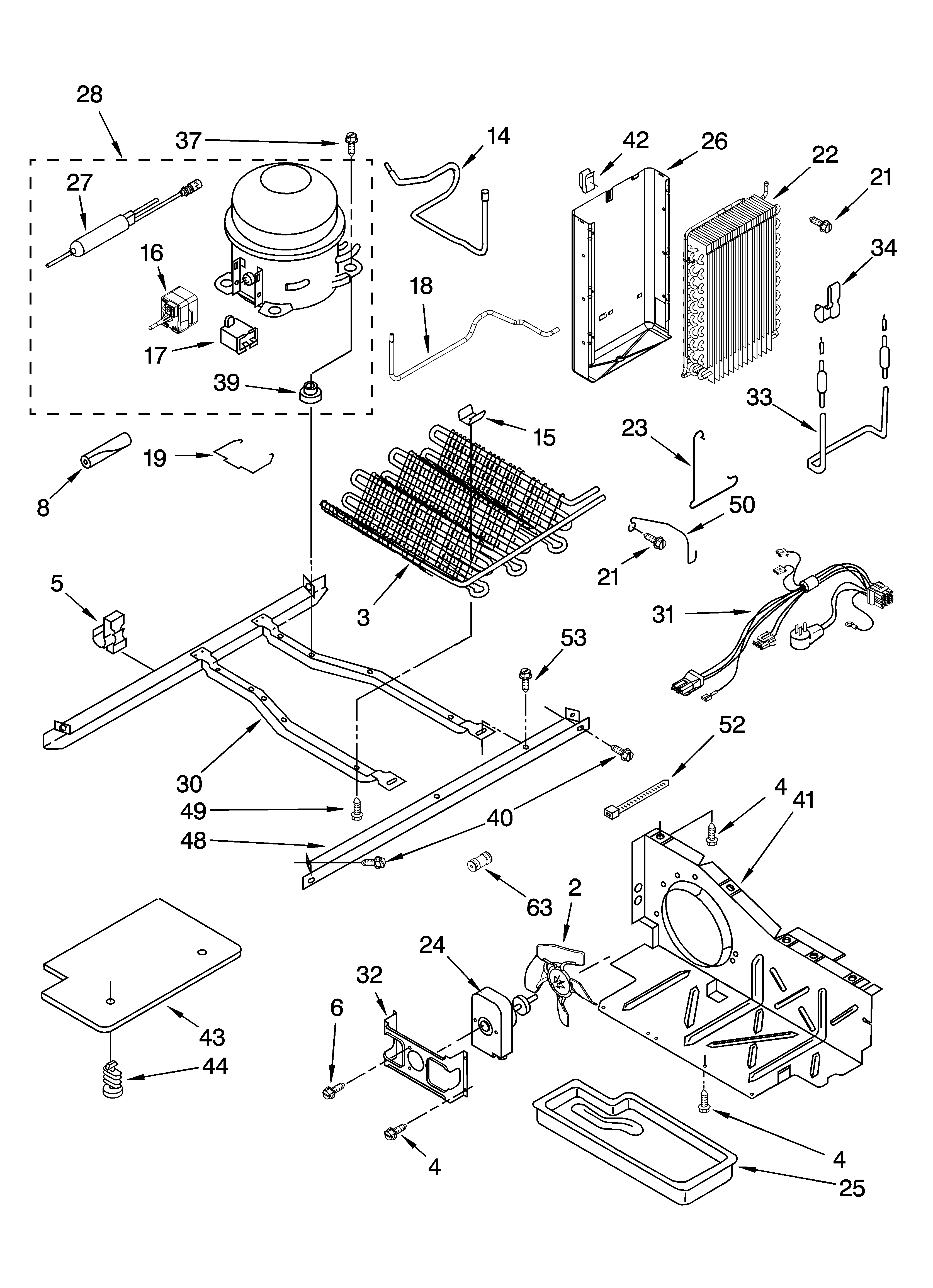 Whirlpool ED5FHEXNL03 unit parts diagram