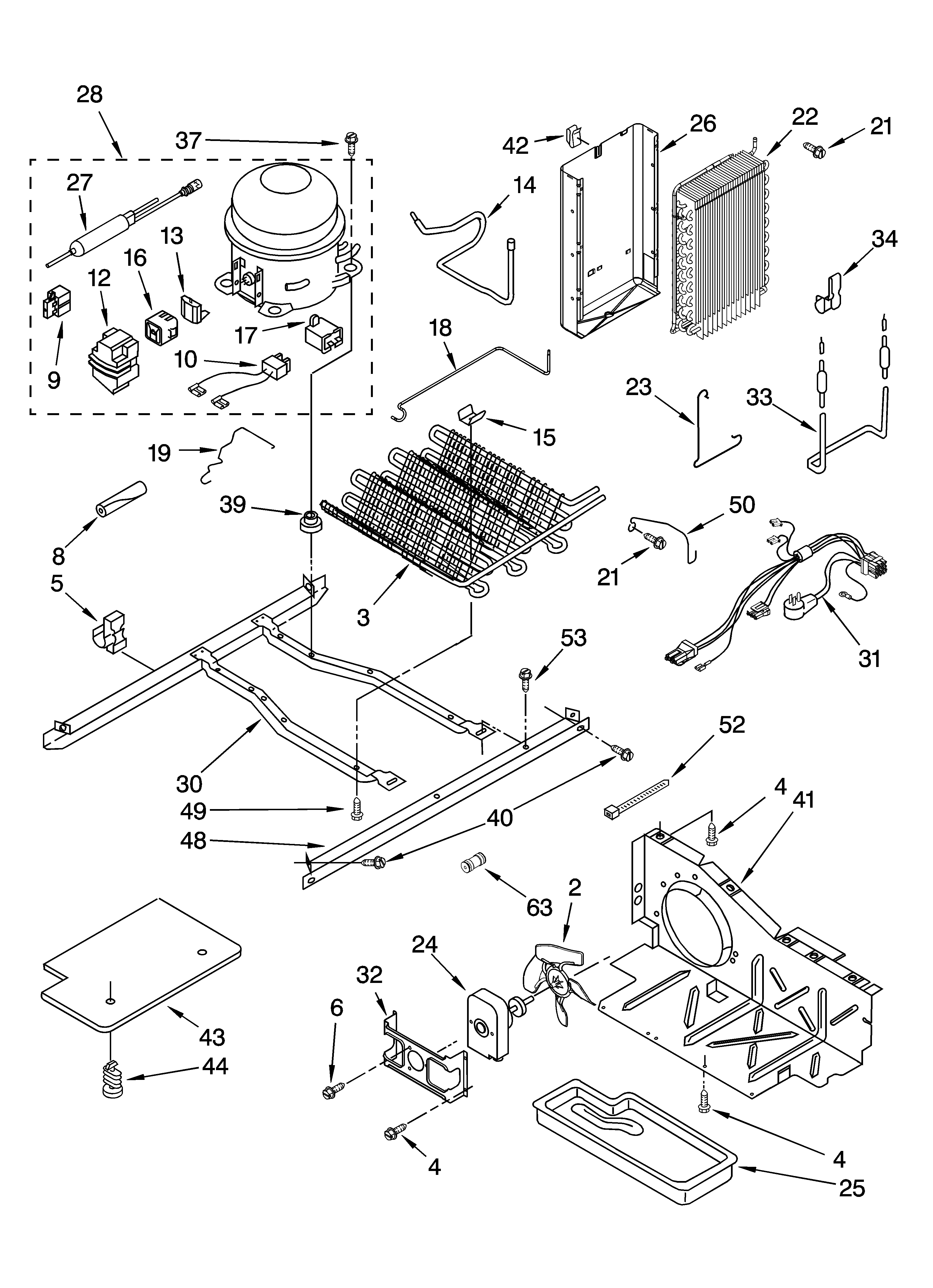 Whirlpool ED5FHGXNQ01 unit parts diagram