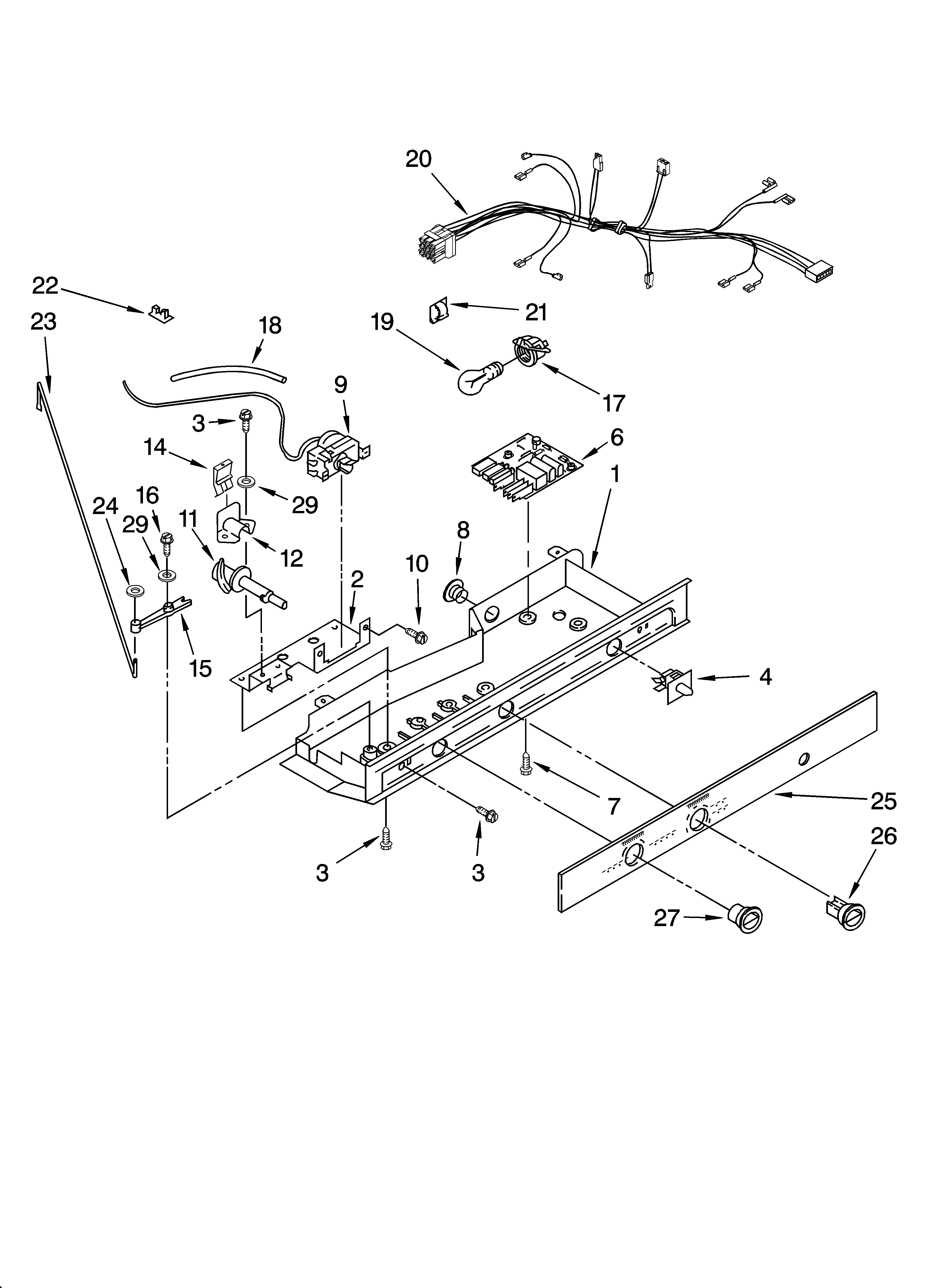 Whirlpool ED5FHGXNQ01 control parts diagram
