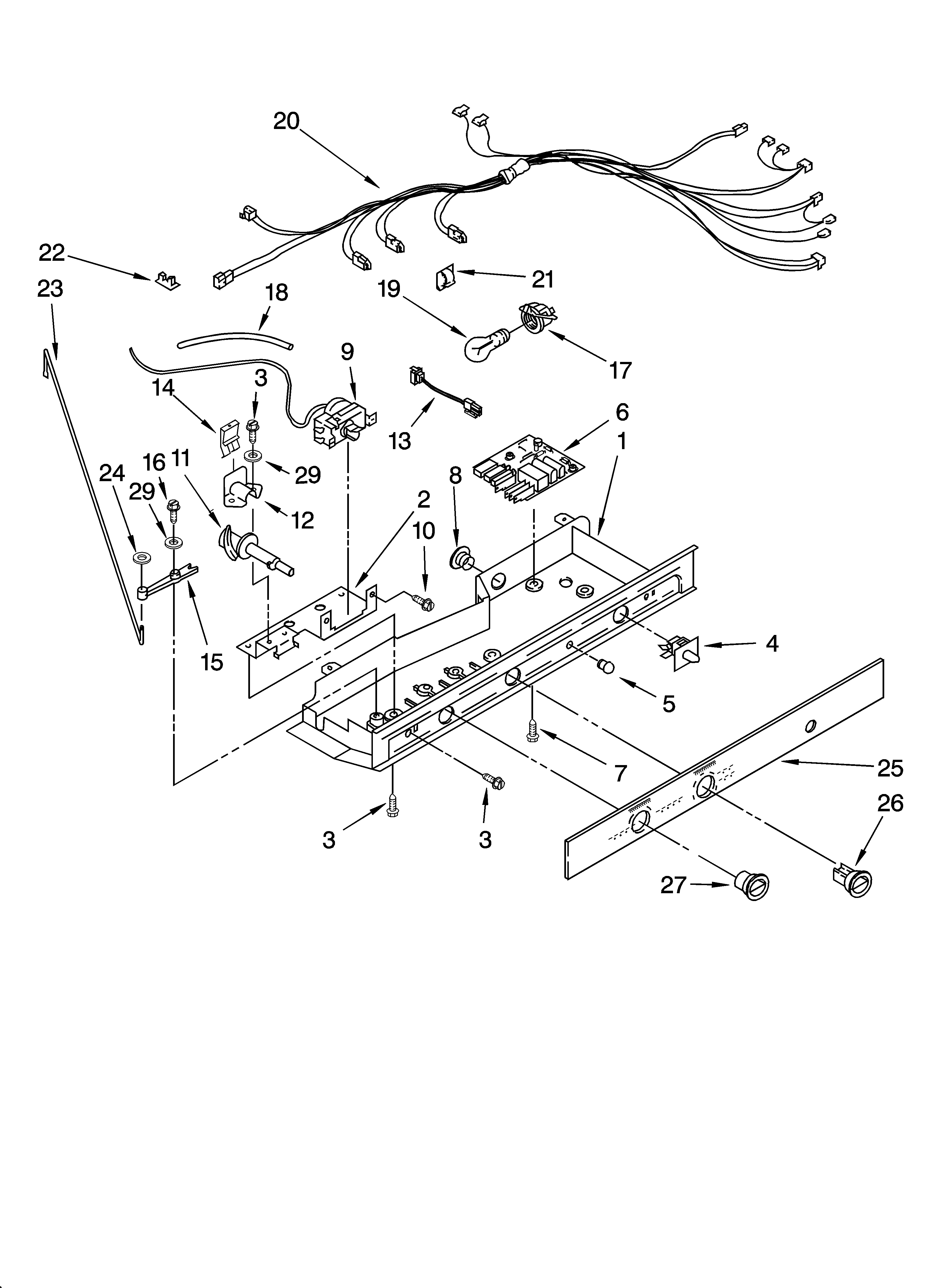 Whirlpool ED5GHEXNL02 control parts diagram