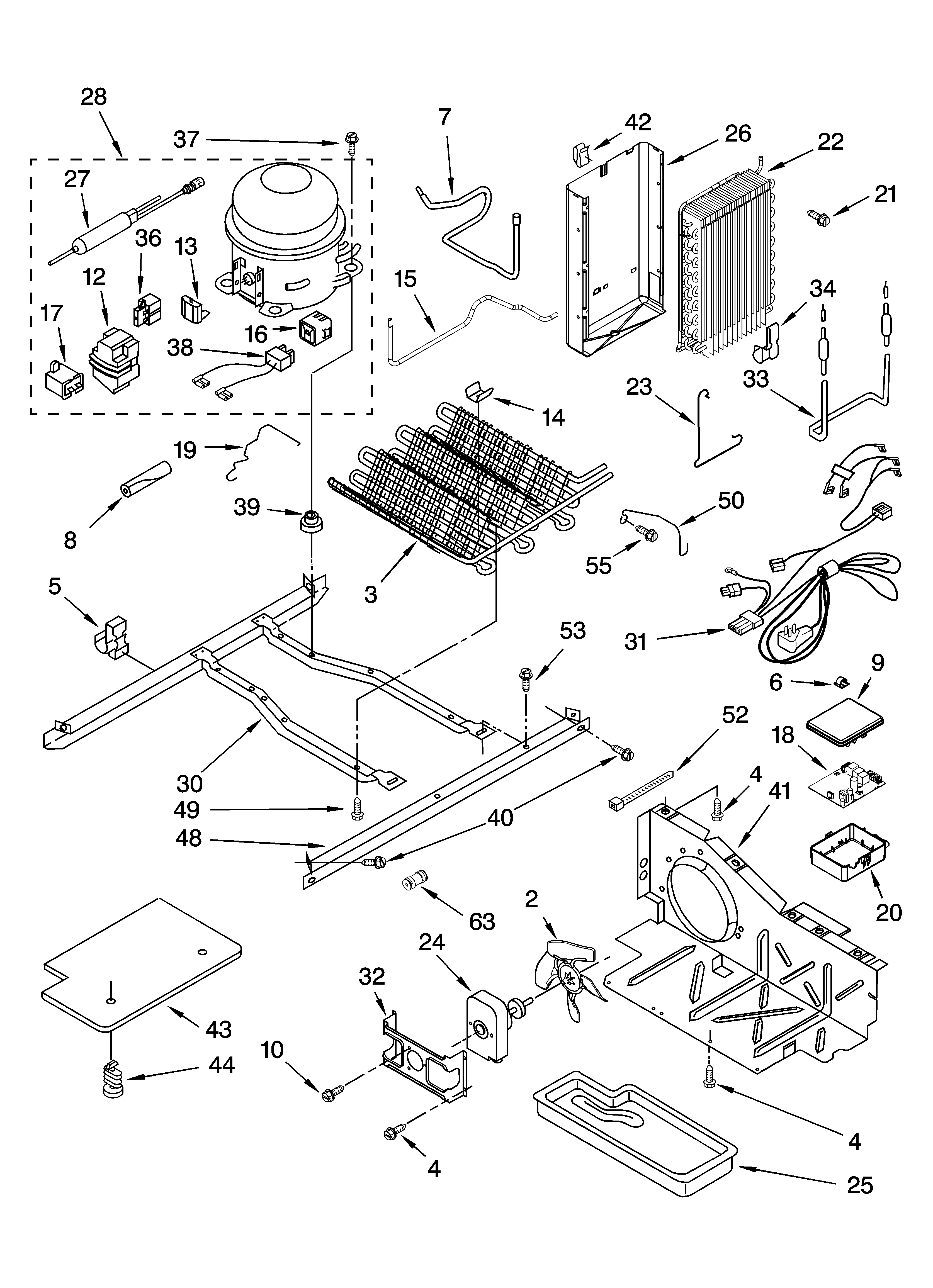 Whirlpool ED5LHAXML12 unit parts diagram