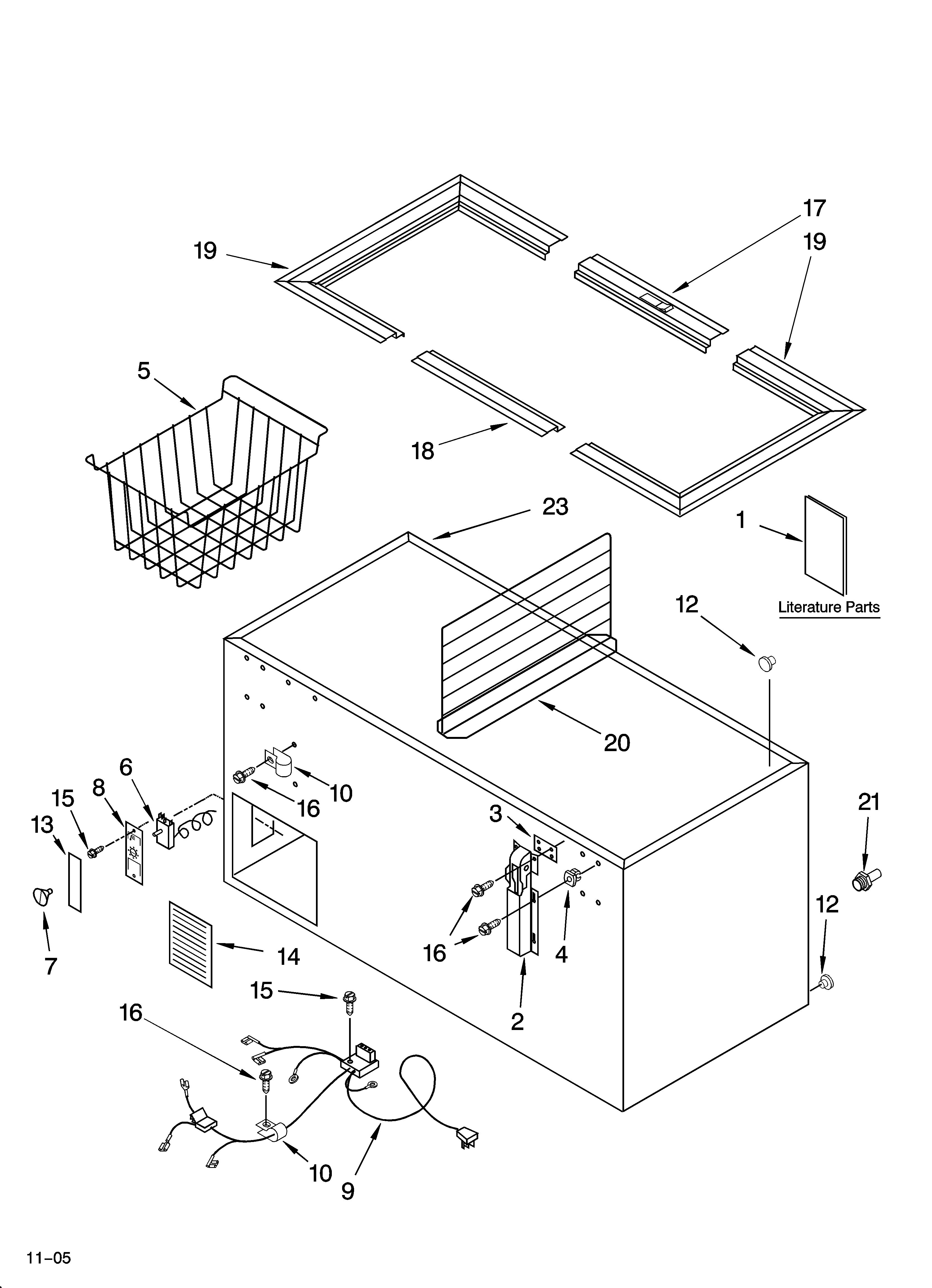 Whirlpool EH150FXMQ01 cabinet parts diagram