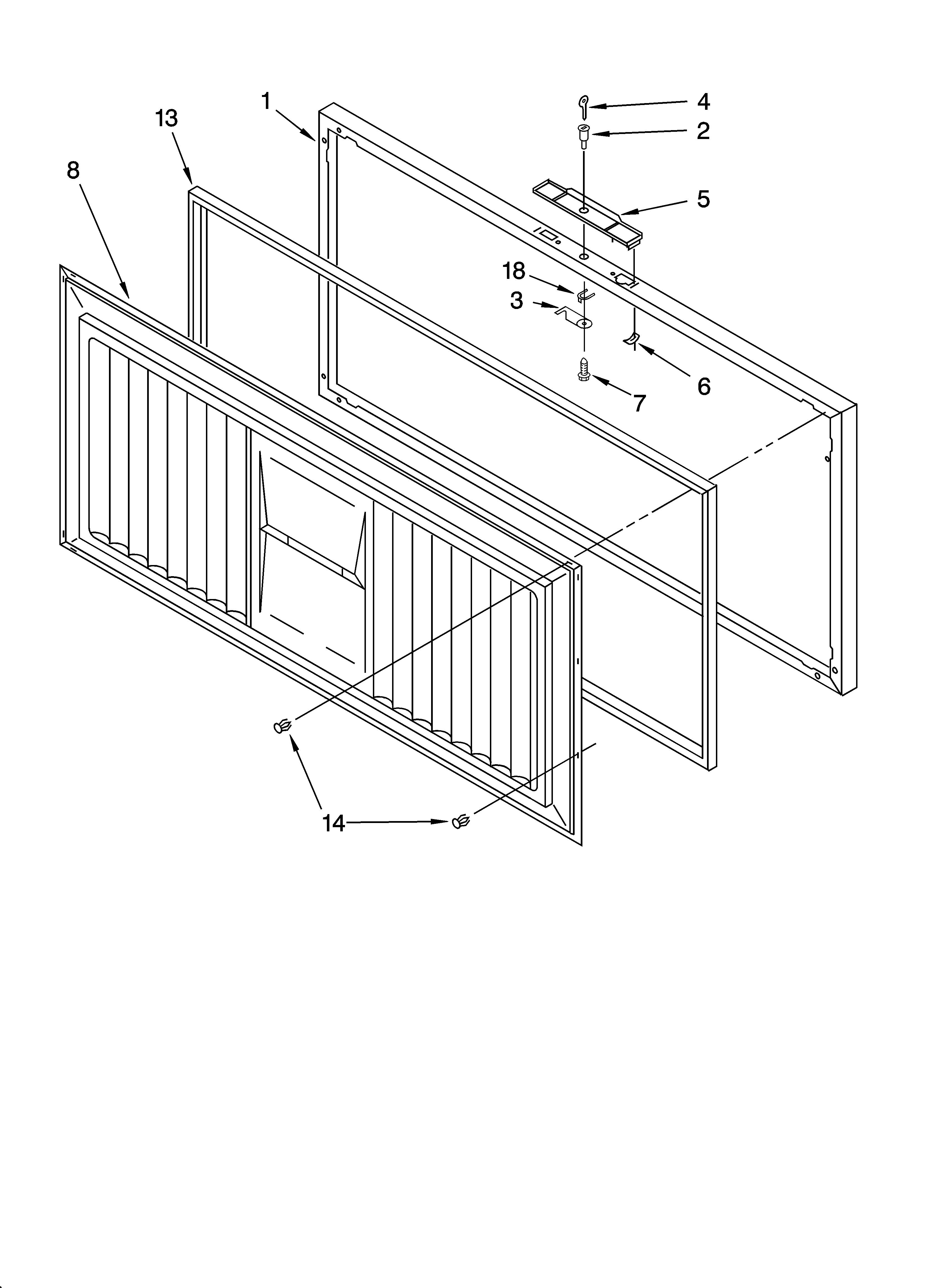 Whirlpool EH150FXMQ01 door parts diagram