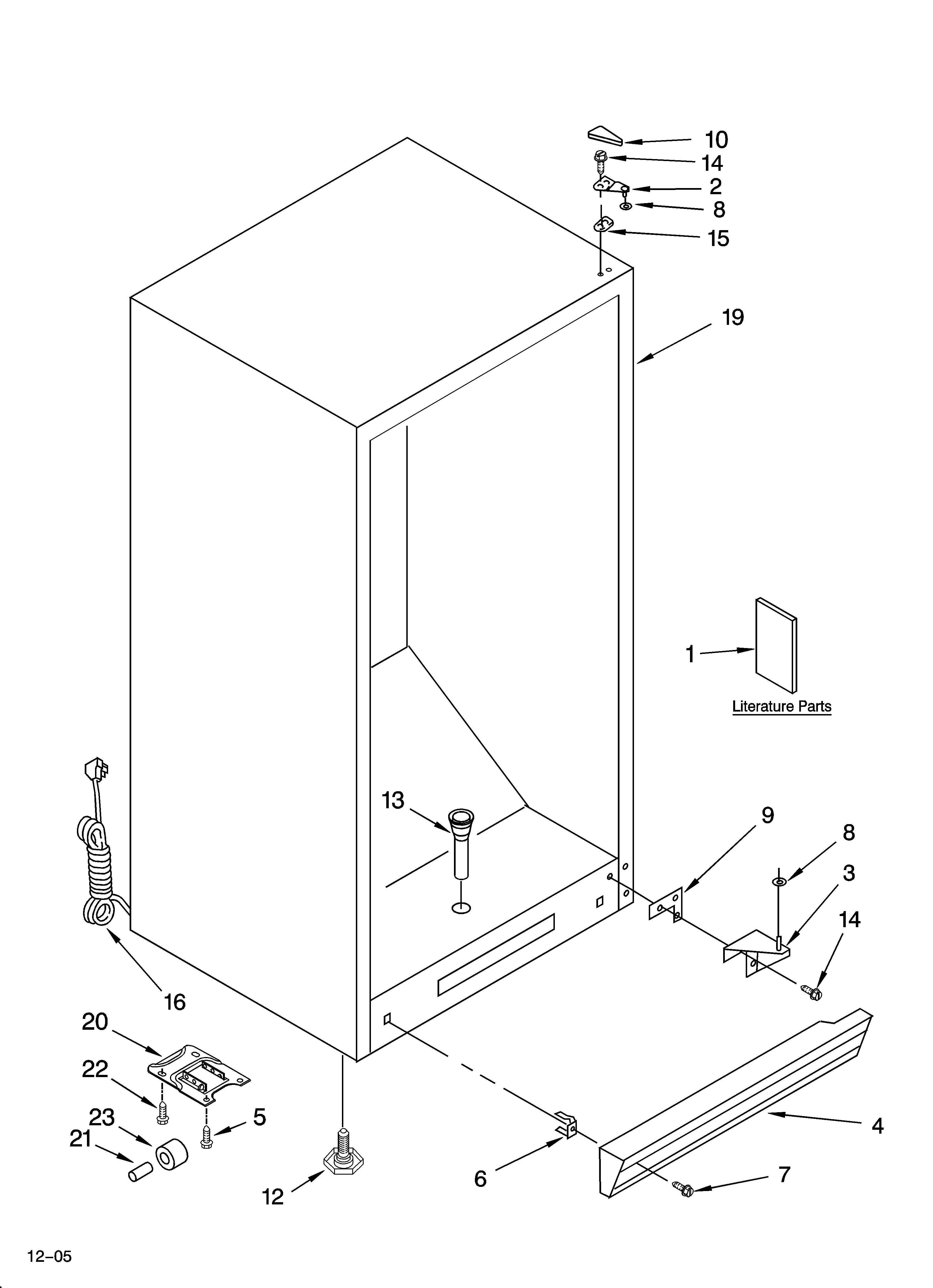 Whirlpool EL7ATRRMS02 cabinet parts diagram