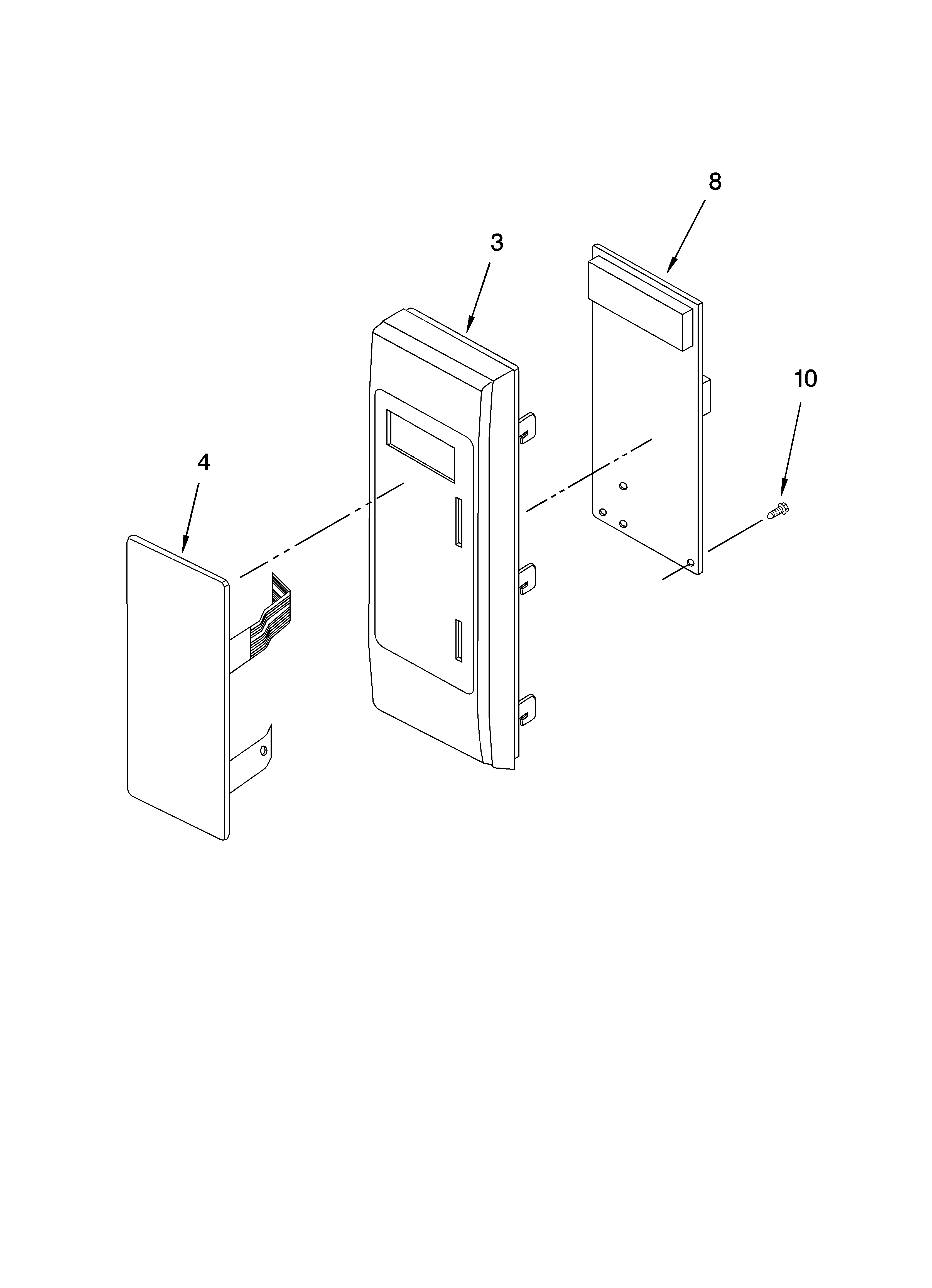 Whirlpool GM8155XJT2 control panel parts diagram