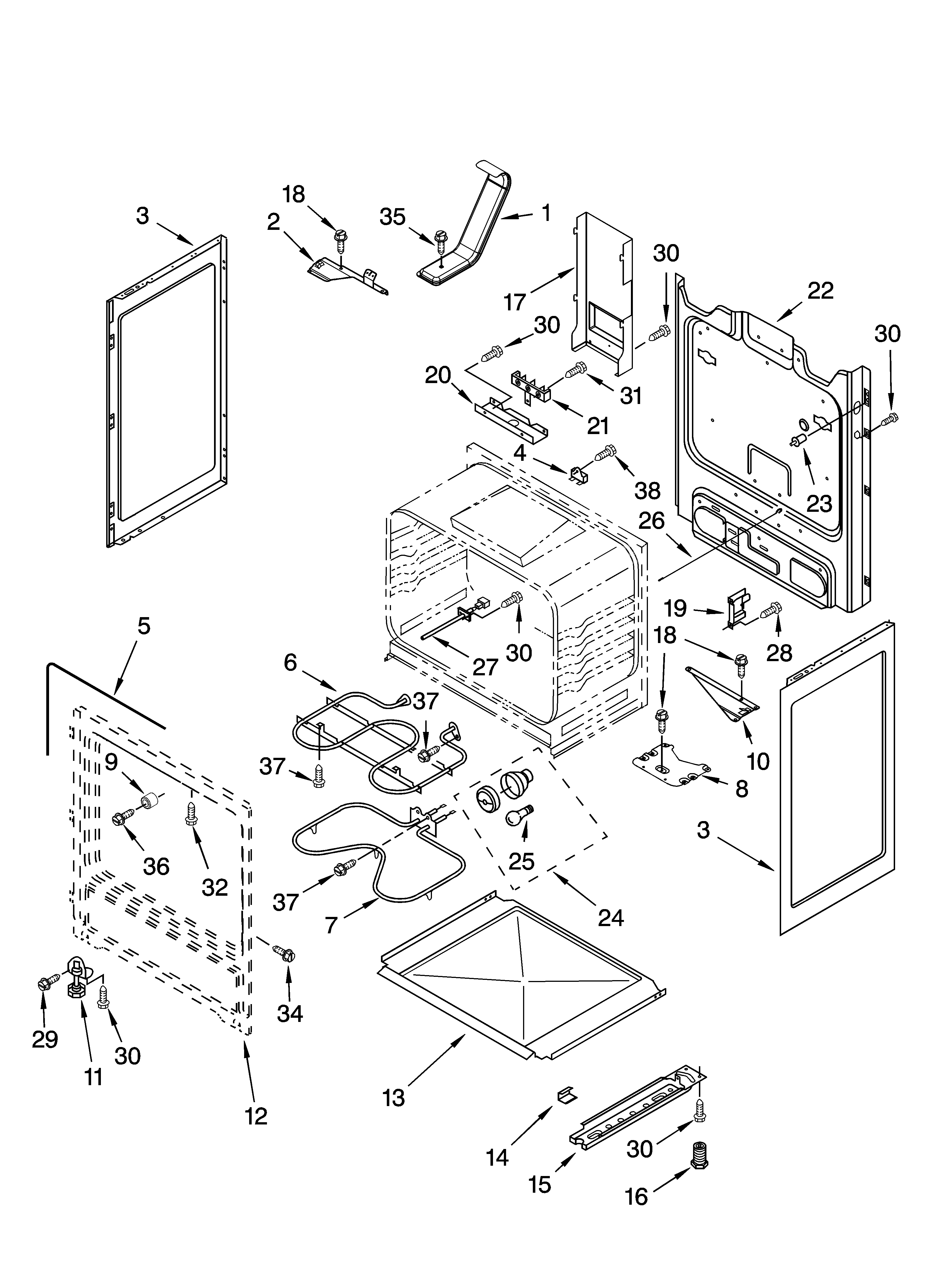 Whirlpool GR438LXRQ0 chassis parts diagram