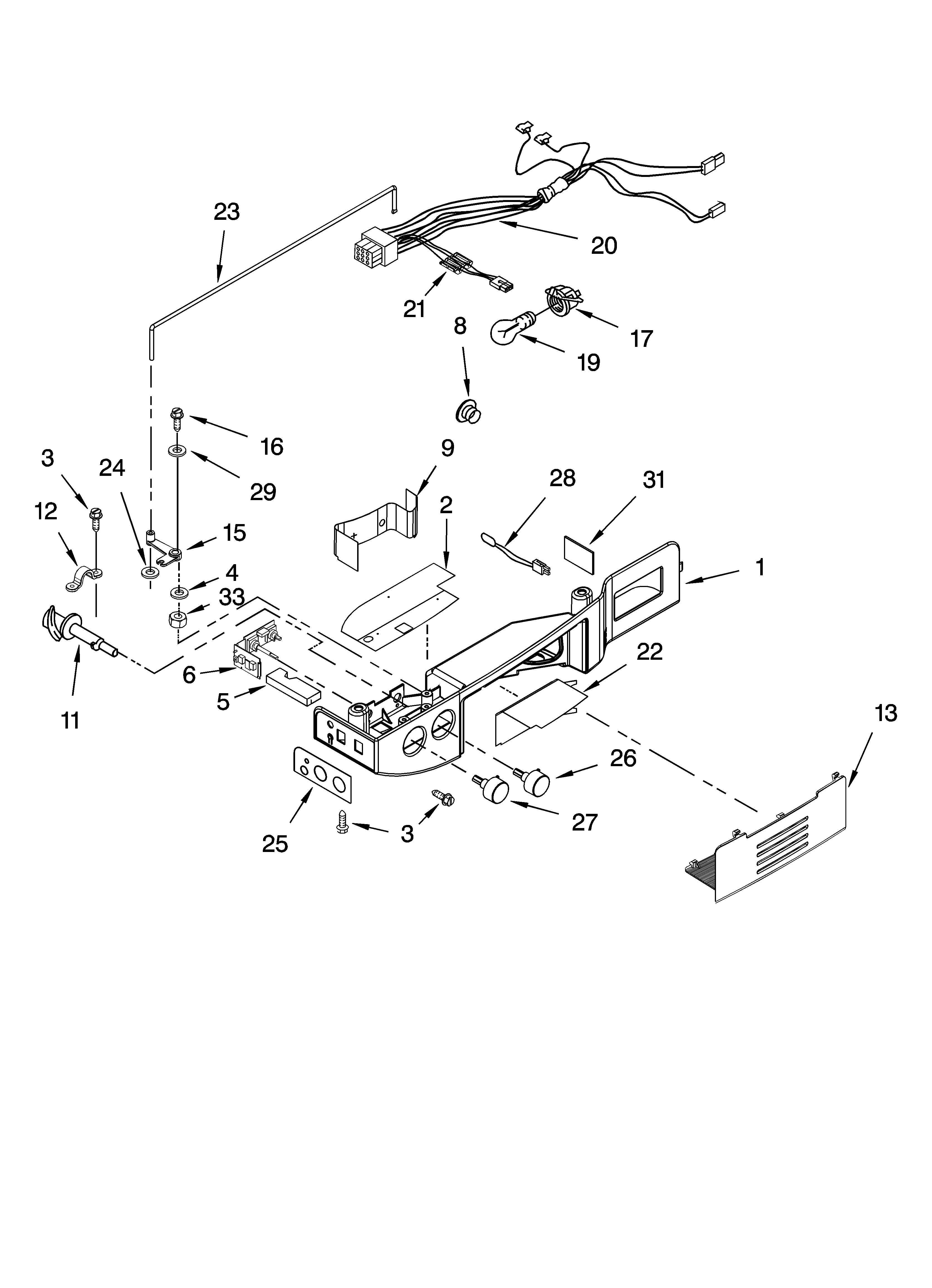 Whirlpool GS2SHKXNQ02 control parts, optional parts diagram