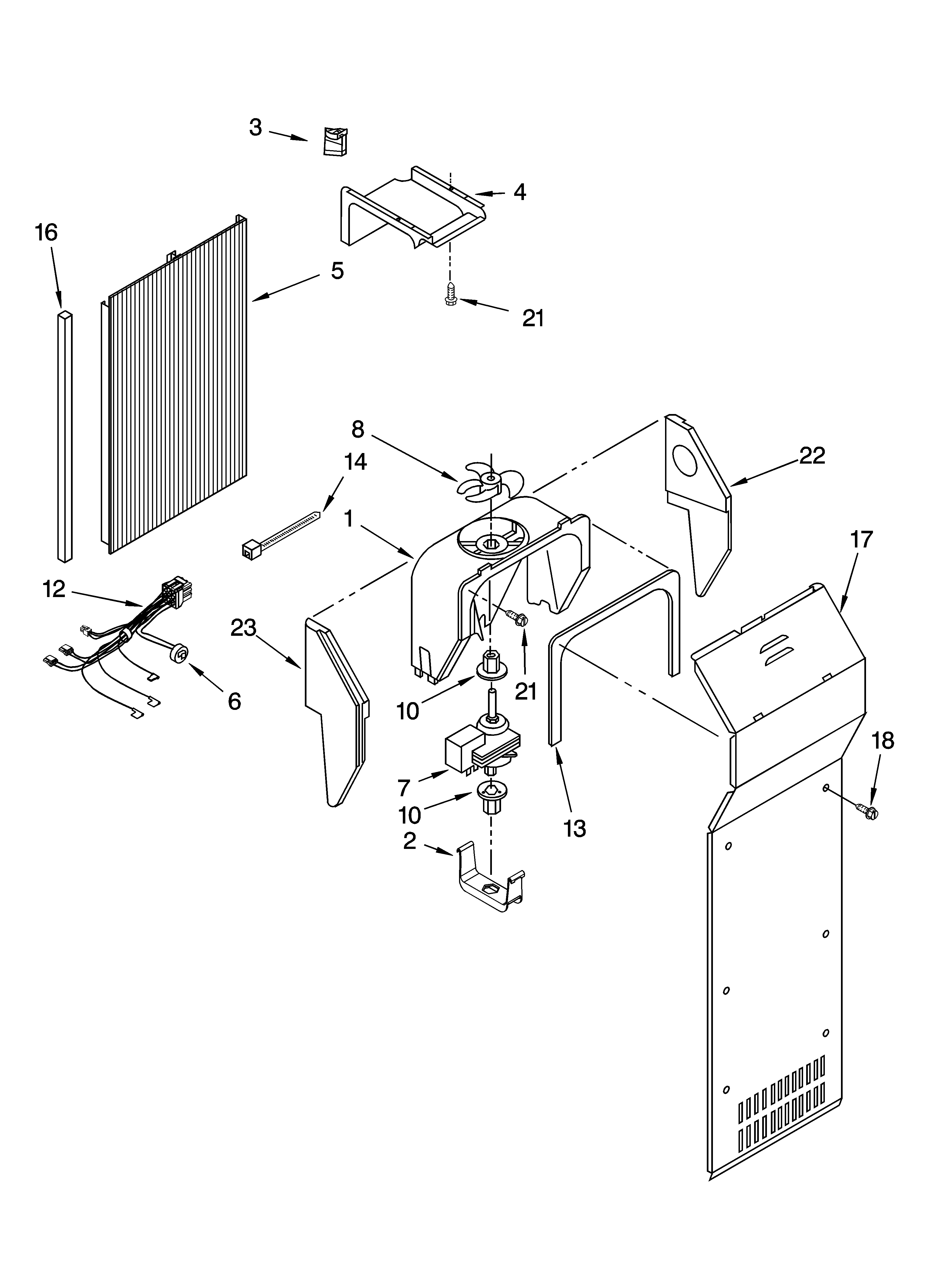 Whirlpool GS6SHEXNB01 air flow parts diagram