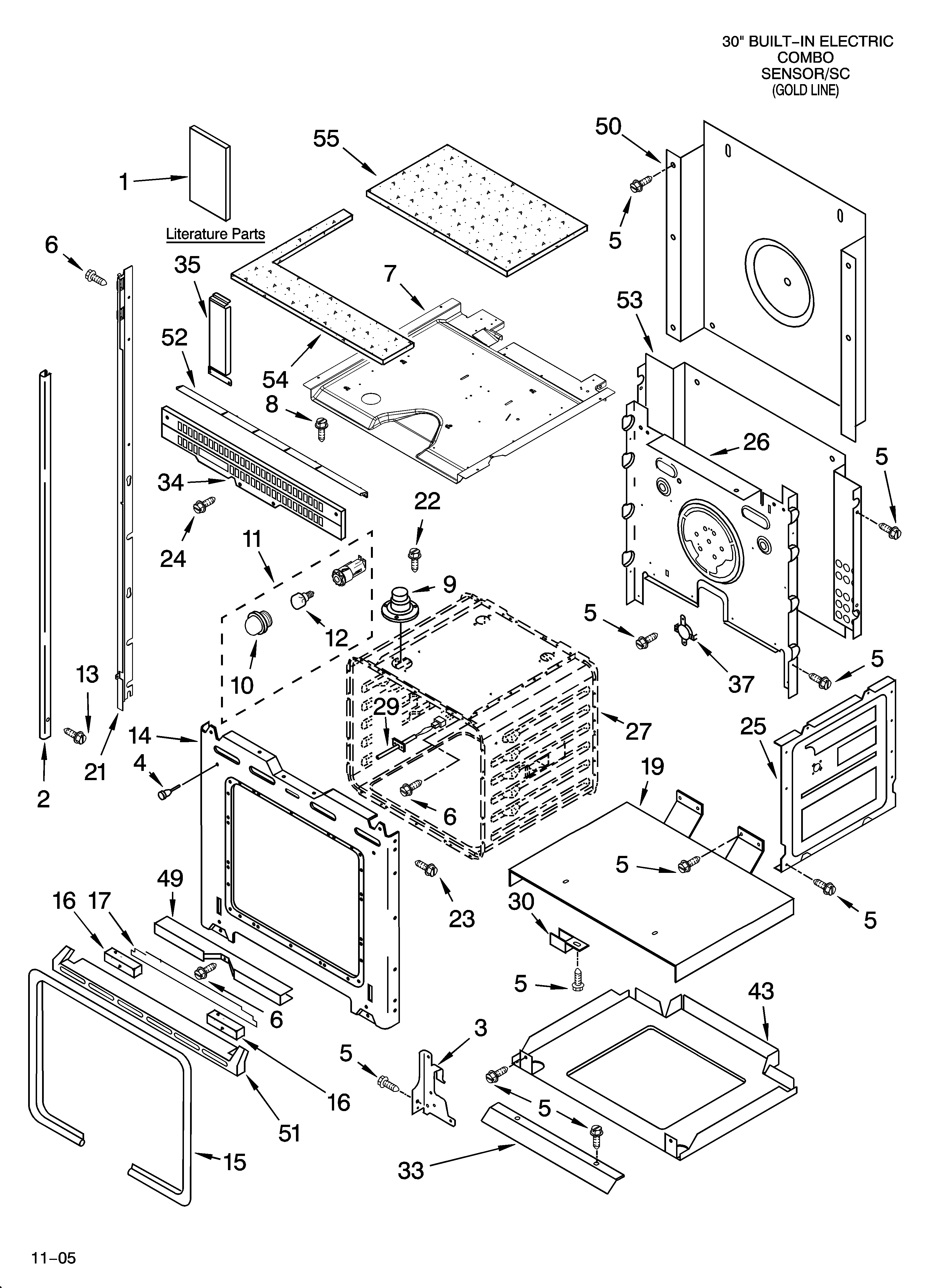 Whirlpool GSC308PRQ01 oven parts diagram