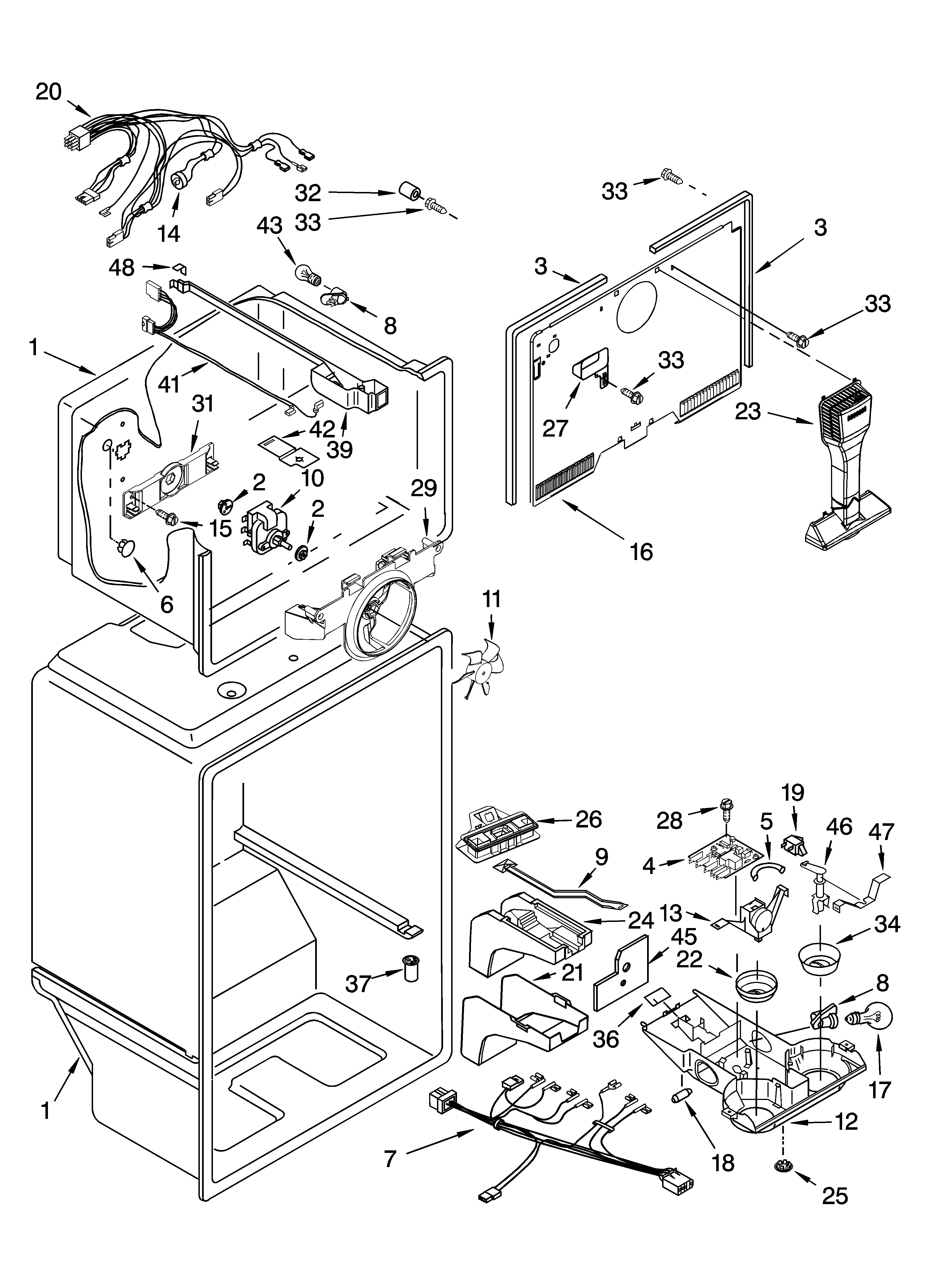 Whirlpool GT2SHKXMS04 liner parts diagram