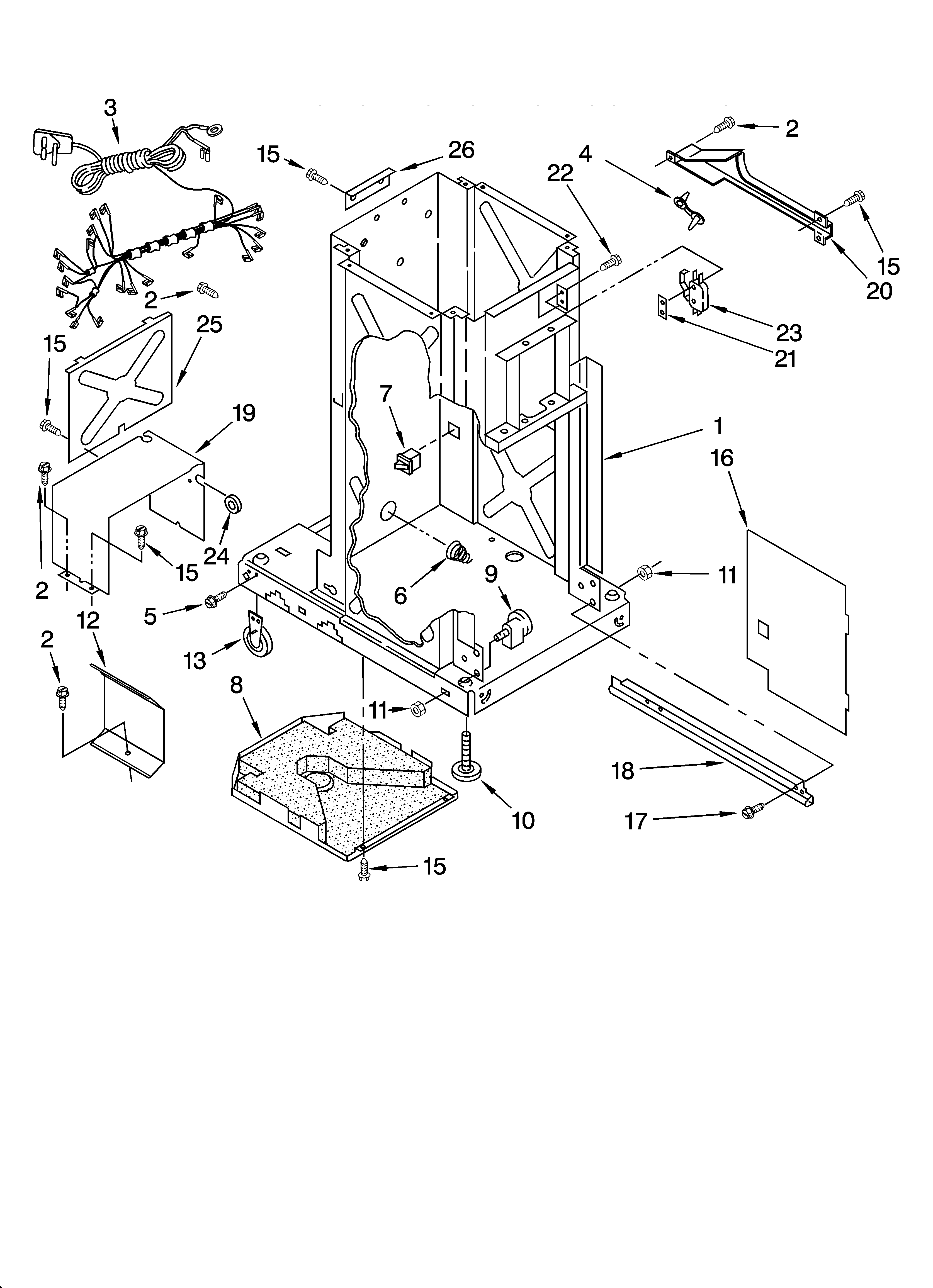Whirlpool GX900QPPS2 frame parts diagram