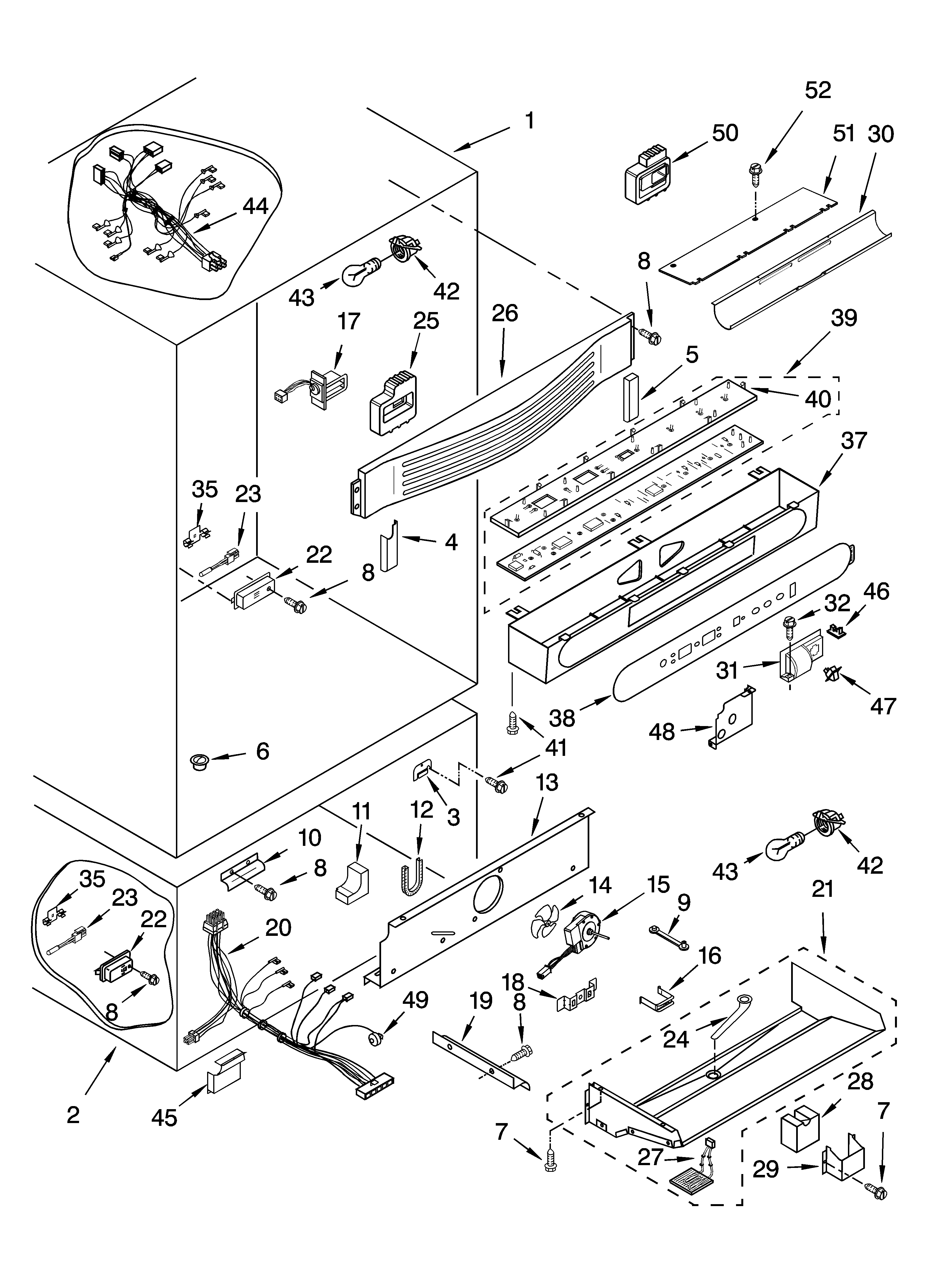 KitchenAid KBLS36FMB02 liner parts diagram