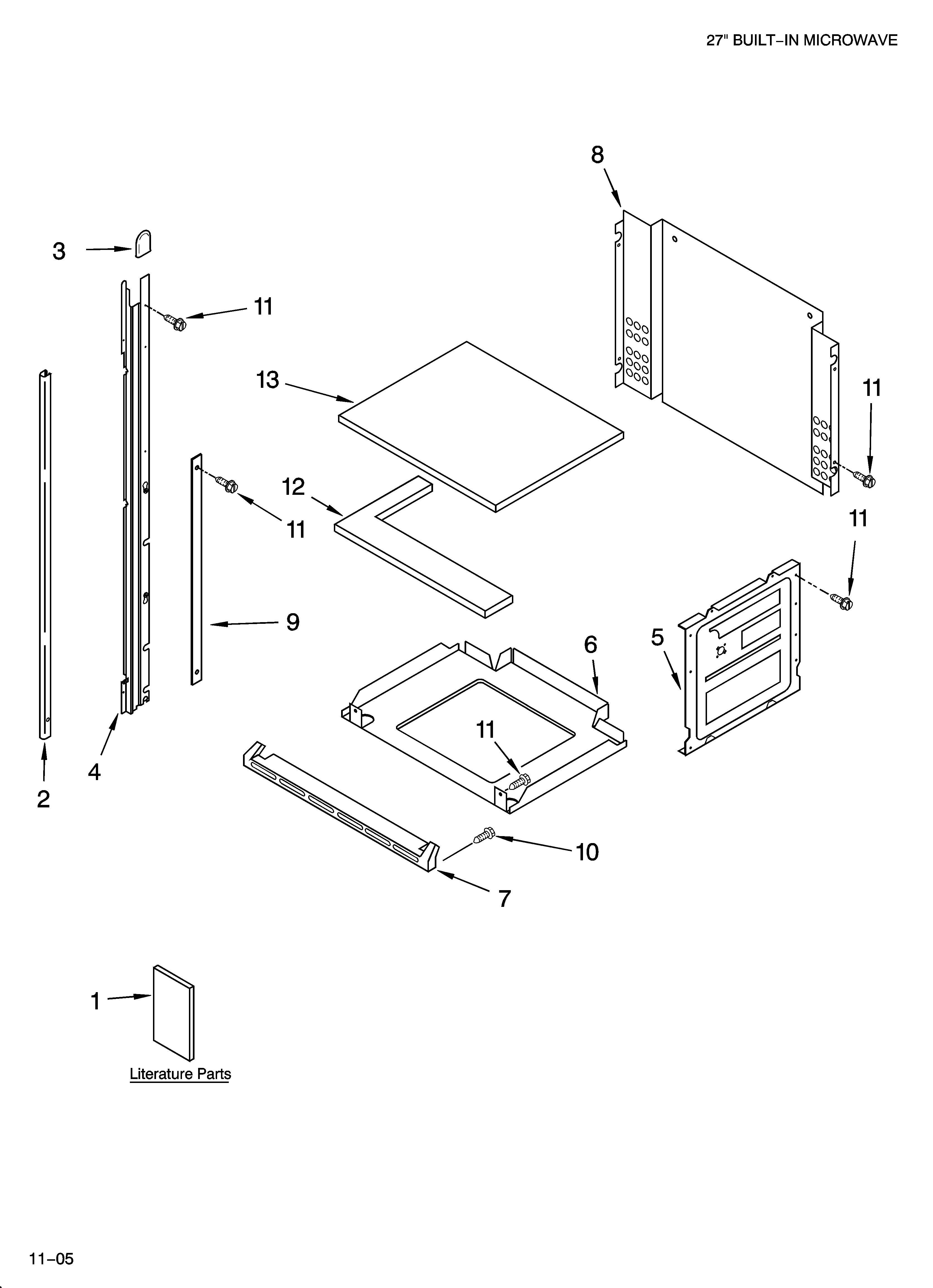 KitchenAid KBMC147HSS05 oven parts diagram