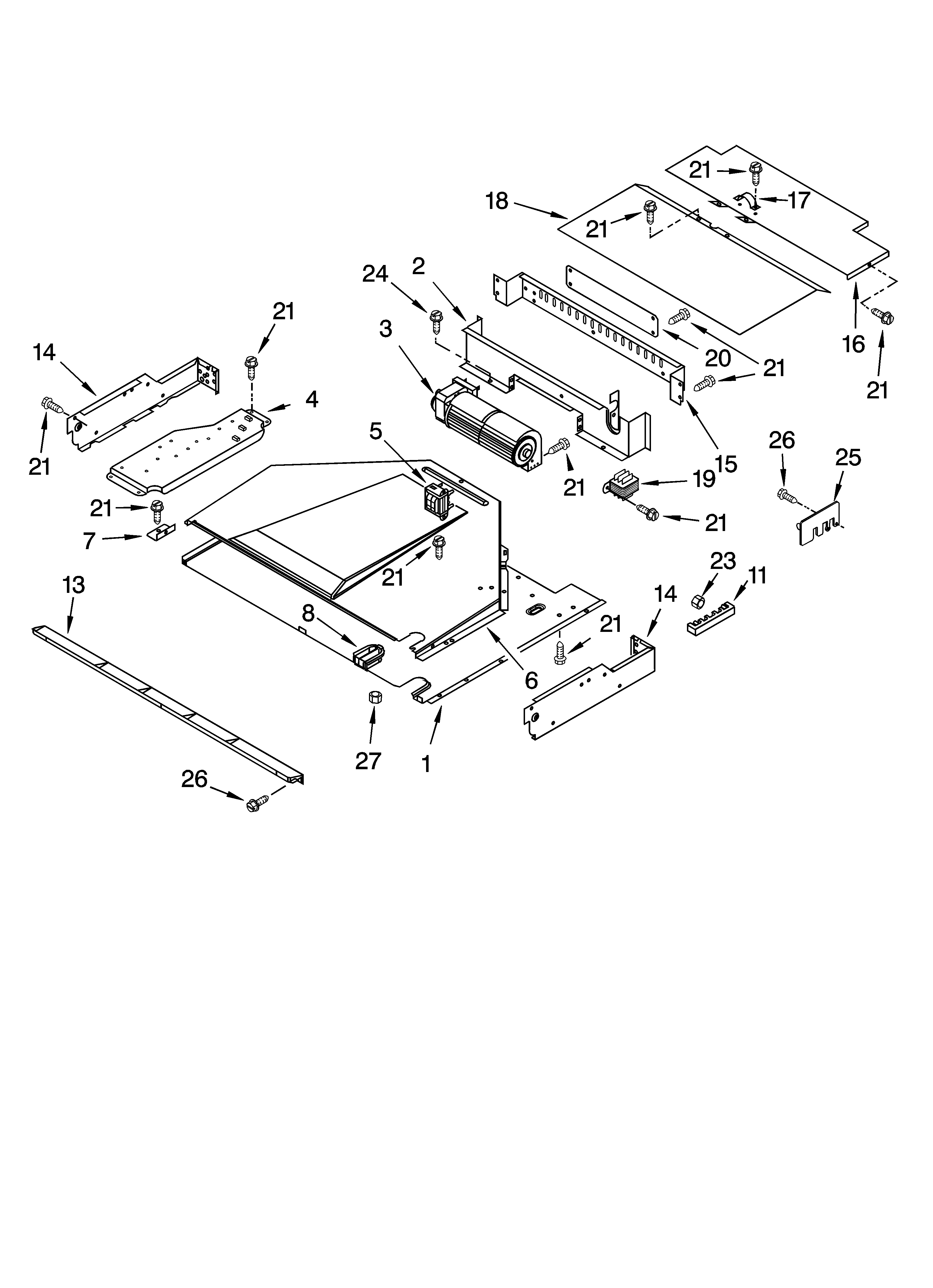 KitchenAid KBMC147HSS05 top venting parts diagram