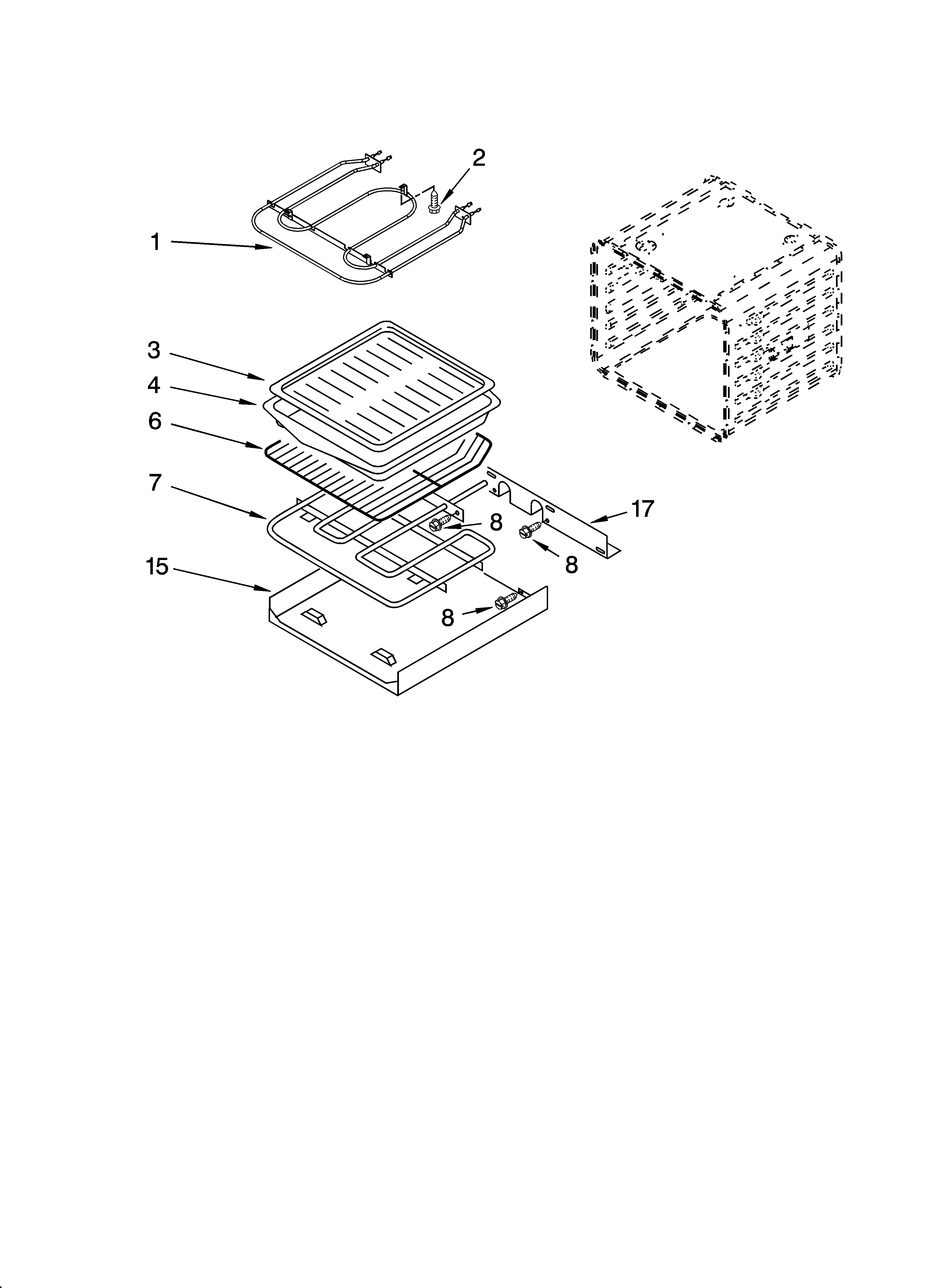 KitchenAid KEBC171KSS06 internal oven parts diagram