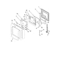 KitchenAid KEBC171KSS06 oven door parts diagram