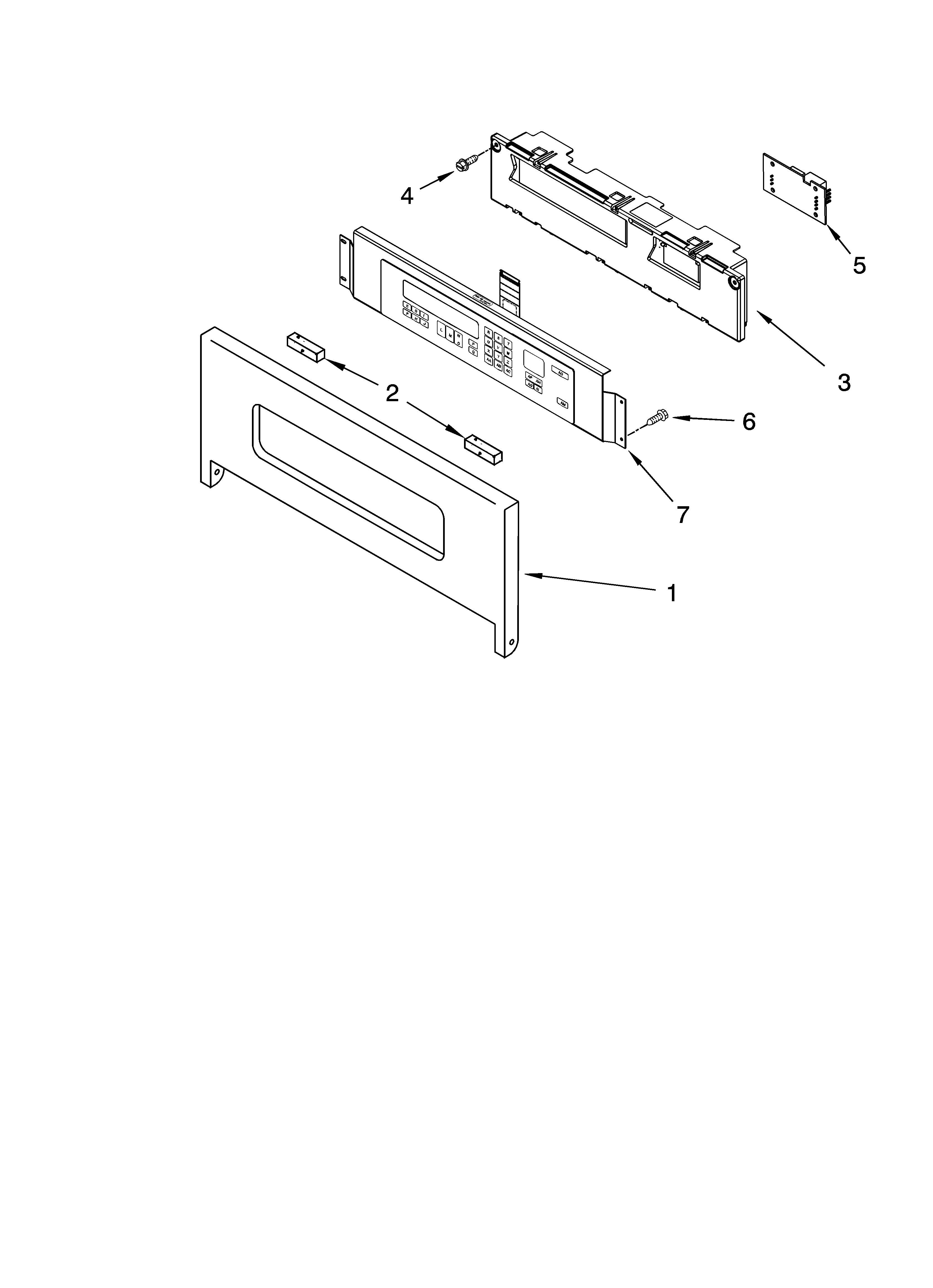 KitchenAid KEBC208KSS04 control panel parts diagram