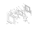 KitchenAid KEBC208KSS04 oven door parts diagram