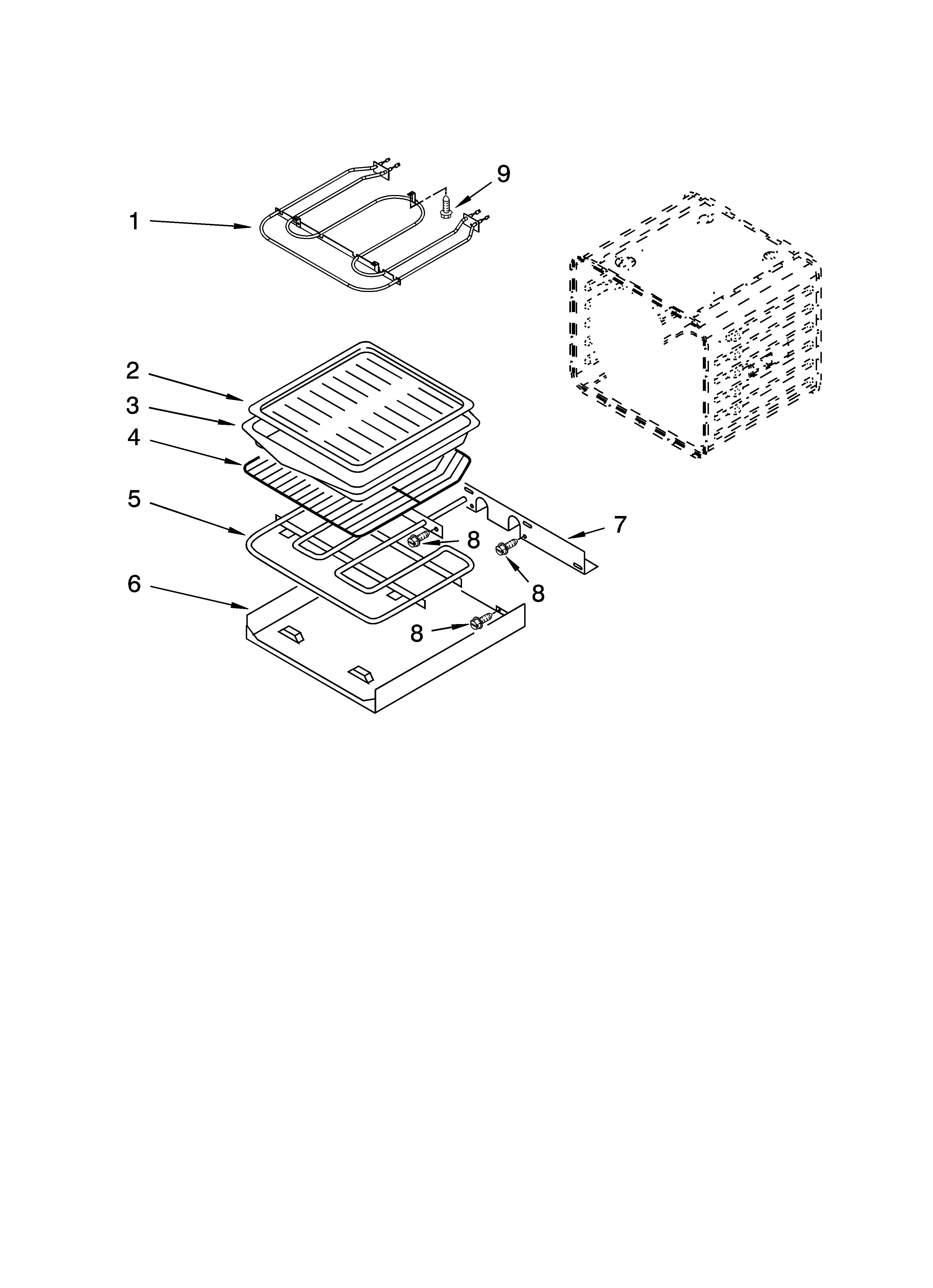 KitchenAid KEBC276KSS05 internal oven parts diagram