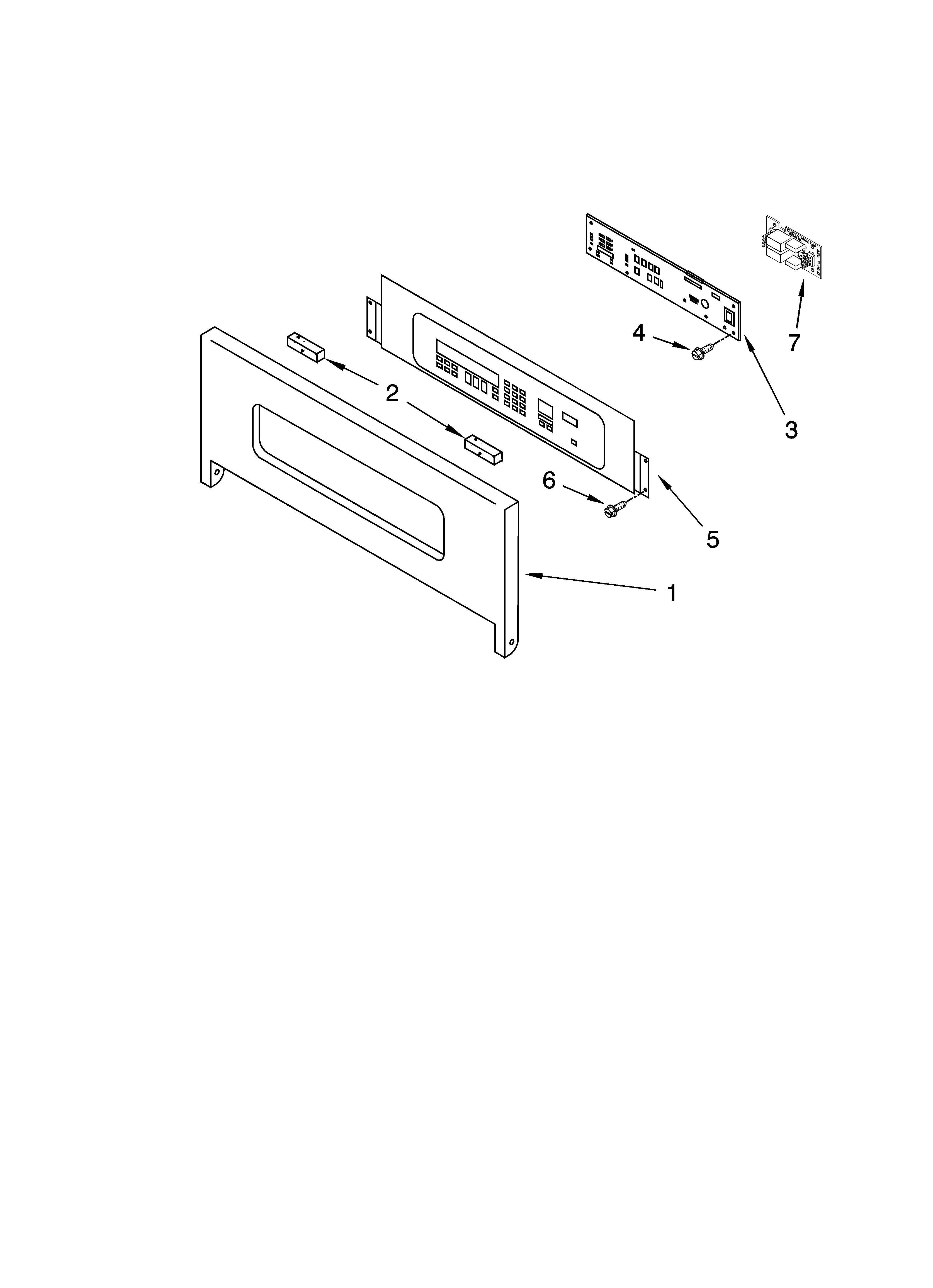 KitchenAid KEBC277KWH05 control panel parts diagram