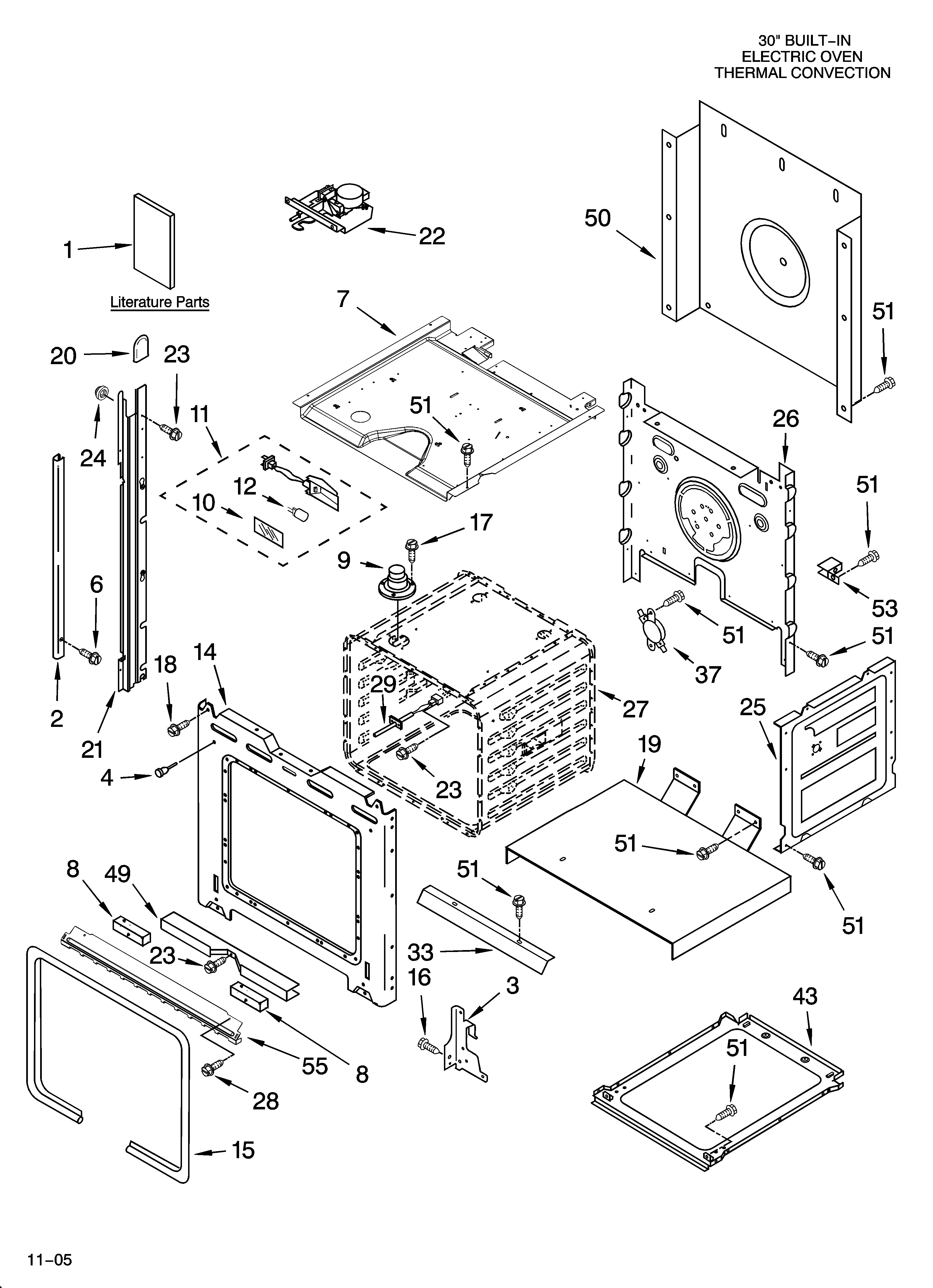 KitchenAid KEBV107PSS01 oven parts diagram