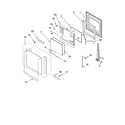 KitchenAid KEBV107PSS01 oven door parts diagram