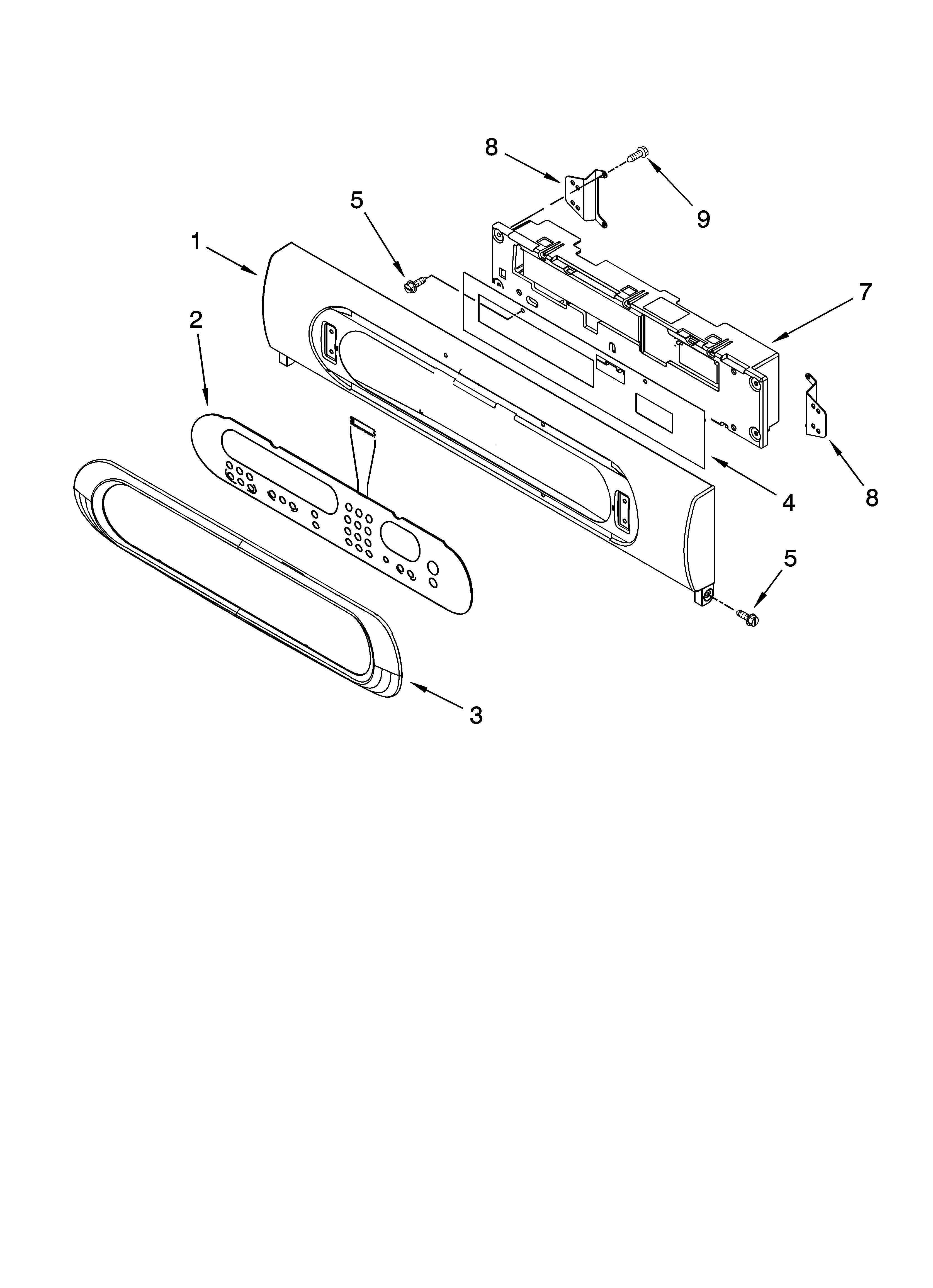 KitchenAid KEBV107PSS01 control panel parts diagram