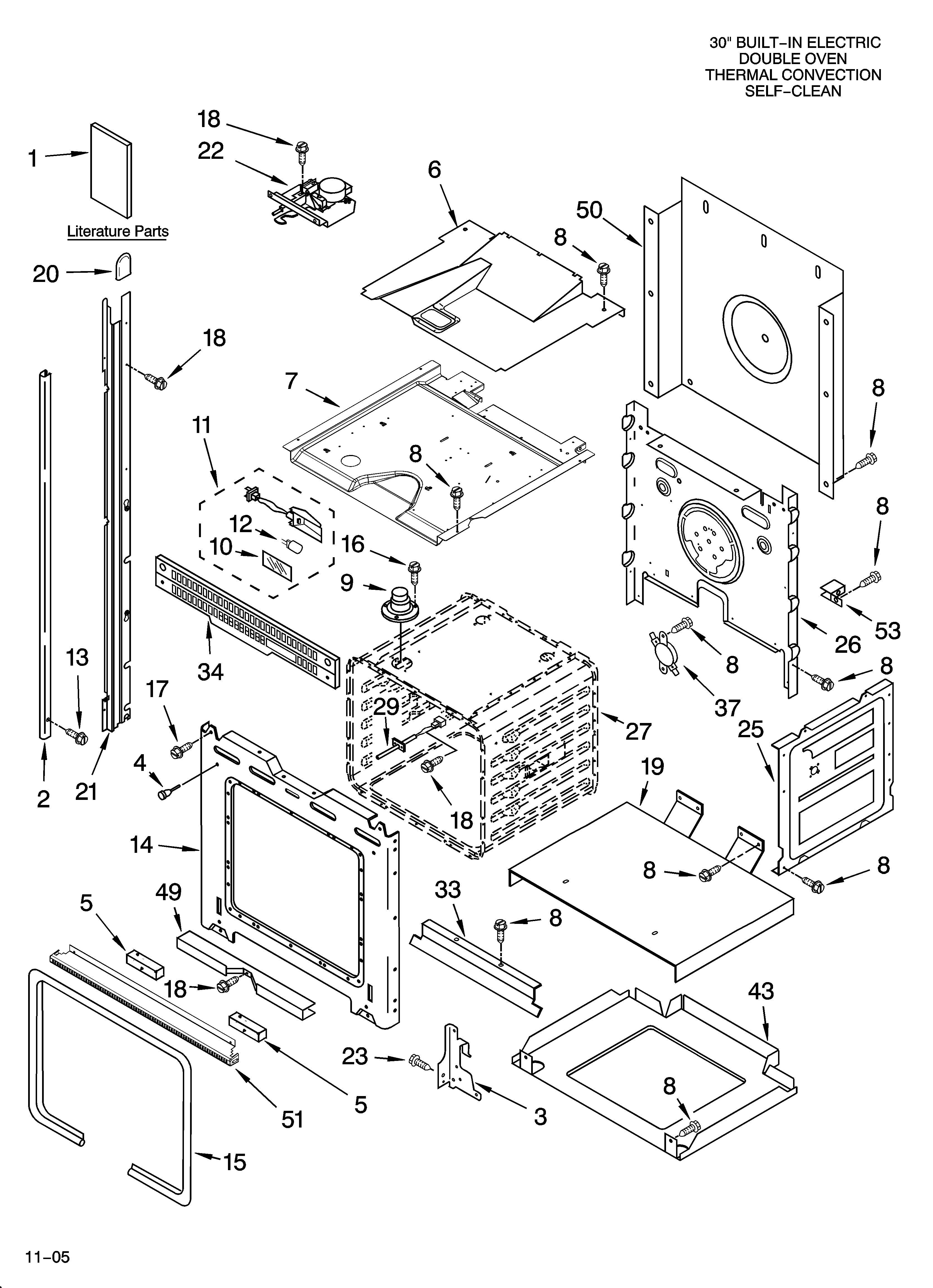 KitchenAid KEBV208MSS03 oven parts diagram
