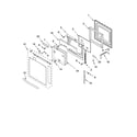KitchenAid KEHC309JBL08 oven door parts diagram