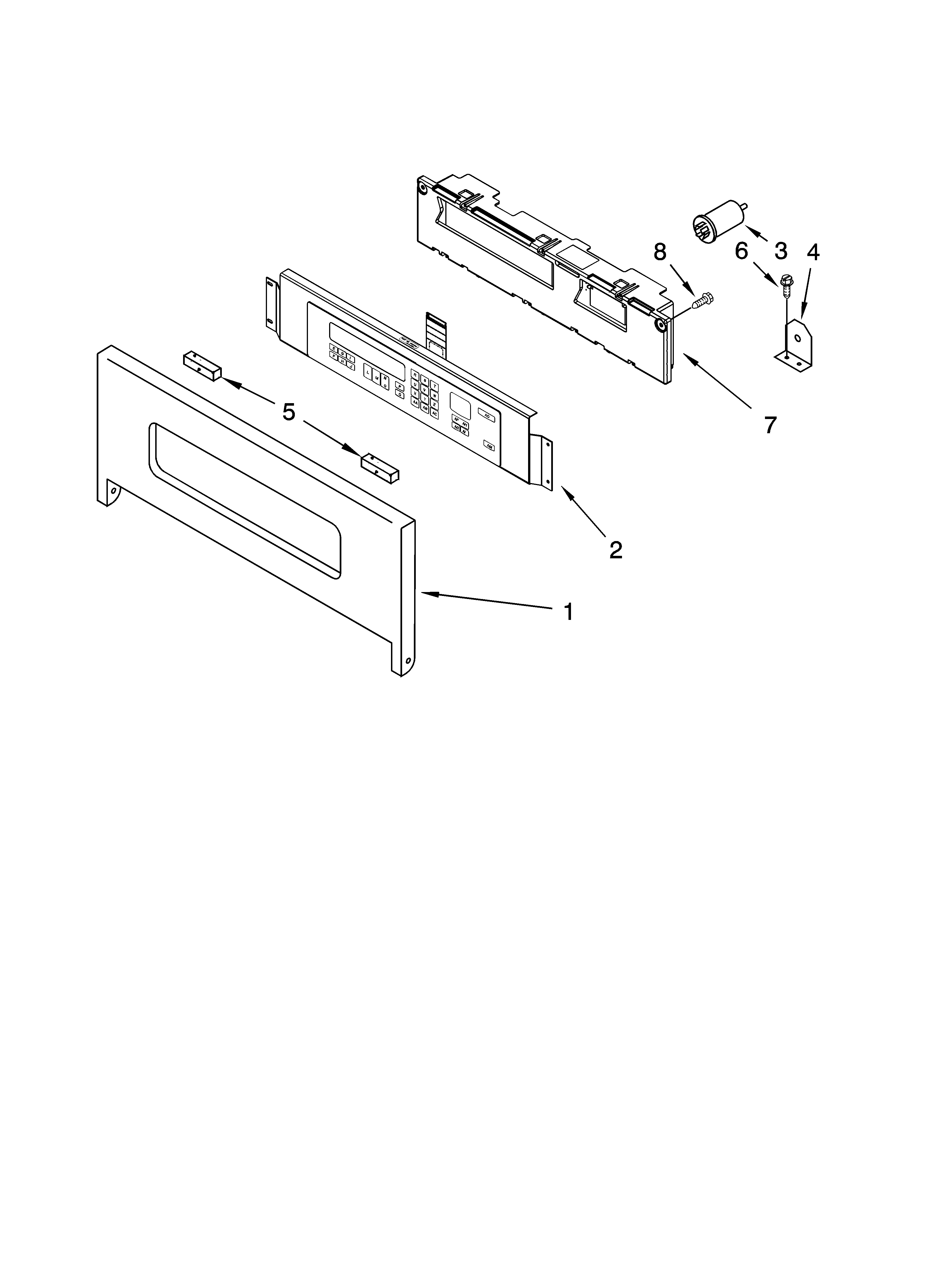 KitchenAid KEHC379JBT07 control panel parts diagram