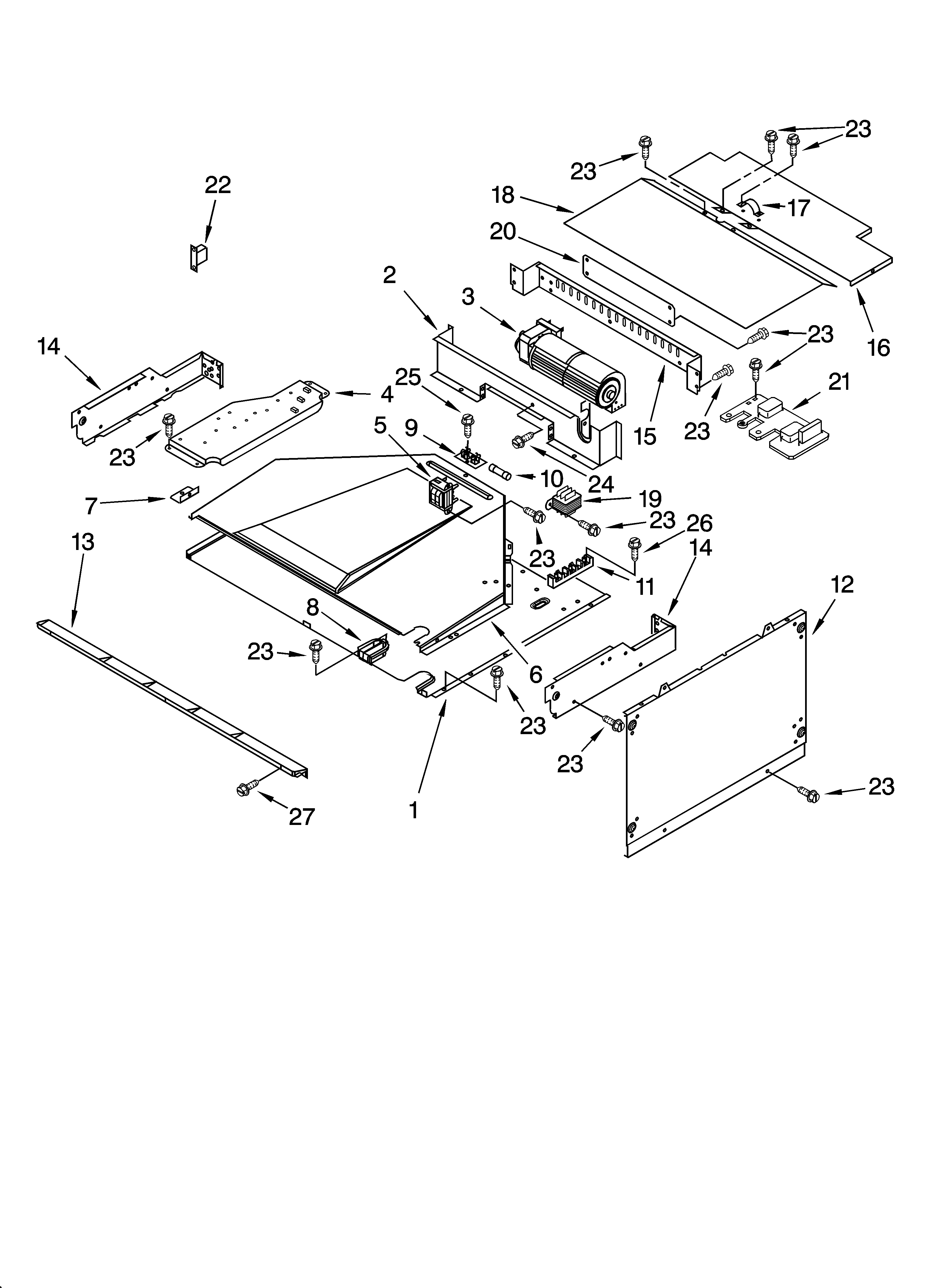 KitchenAid KEHC379JBT07 top venting parts diagram