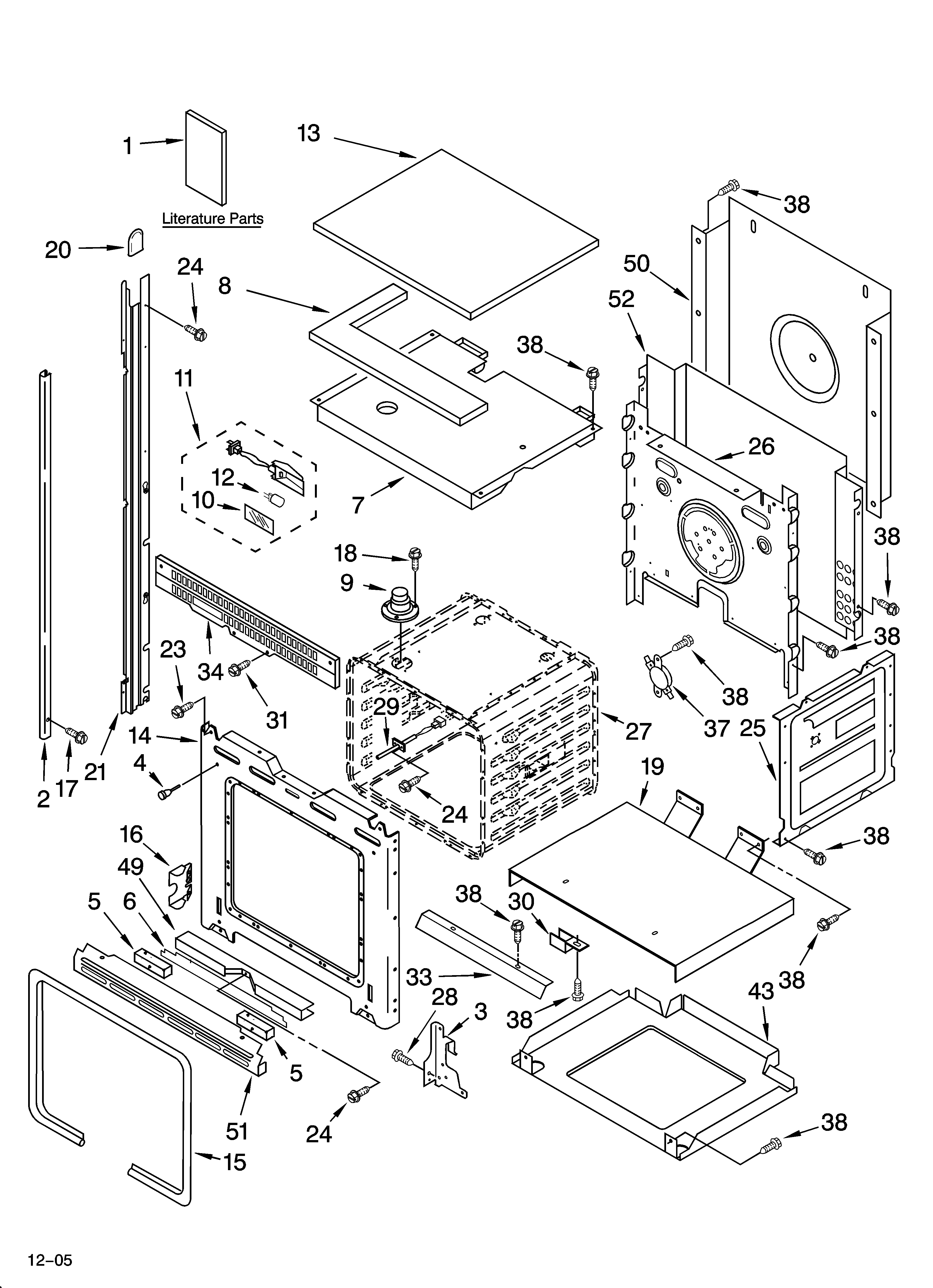KitchenAid KEHC379JSS08 oven parts diagram