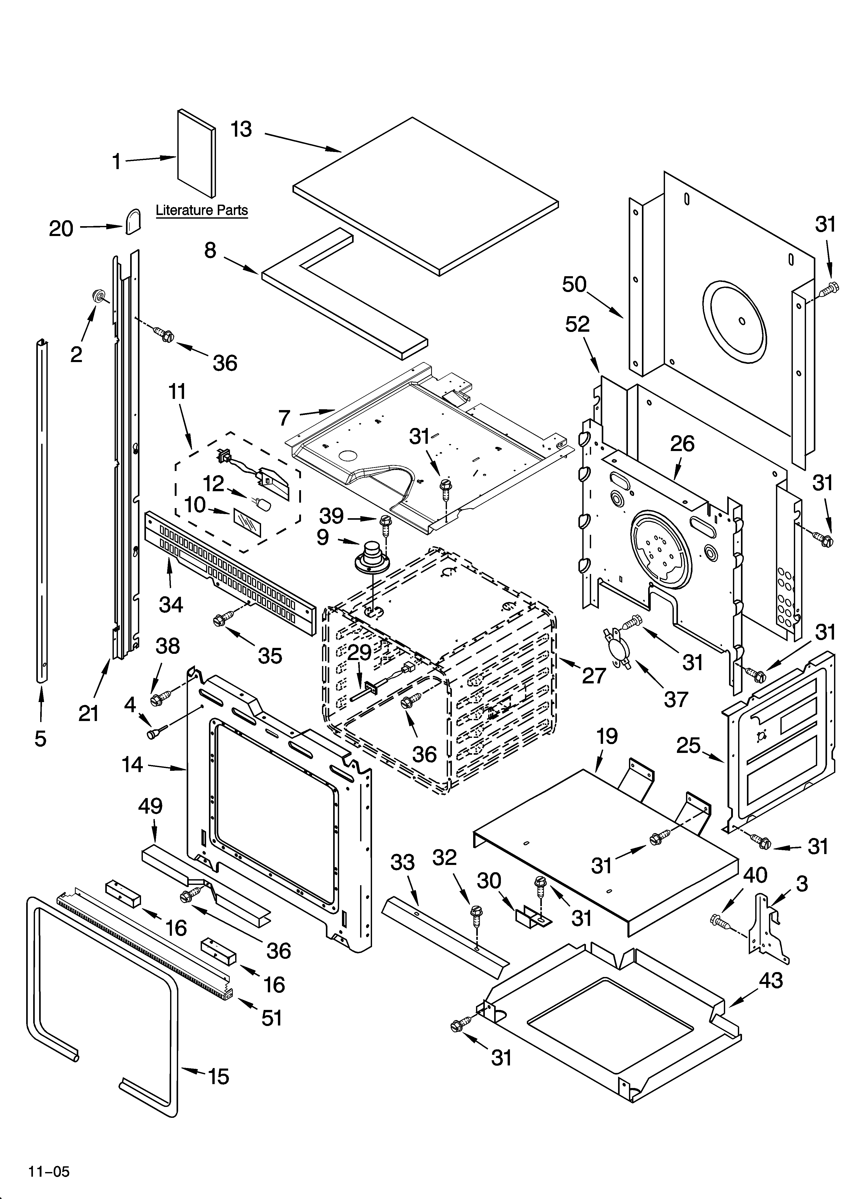KitchenAid KEHV309PMT02 oven parts diagram