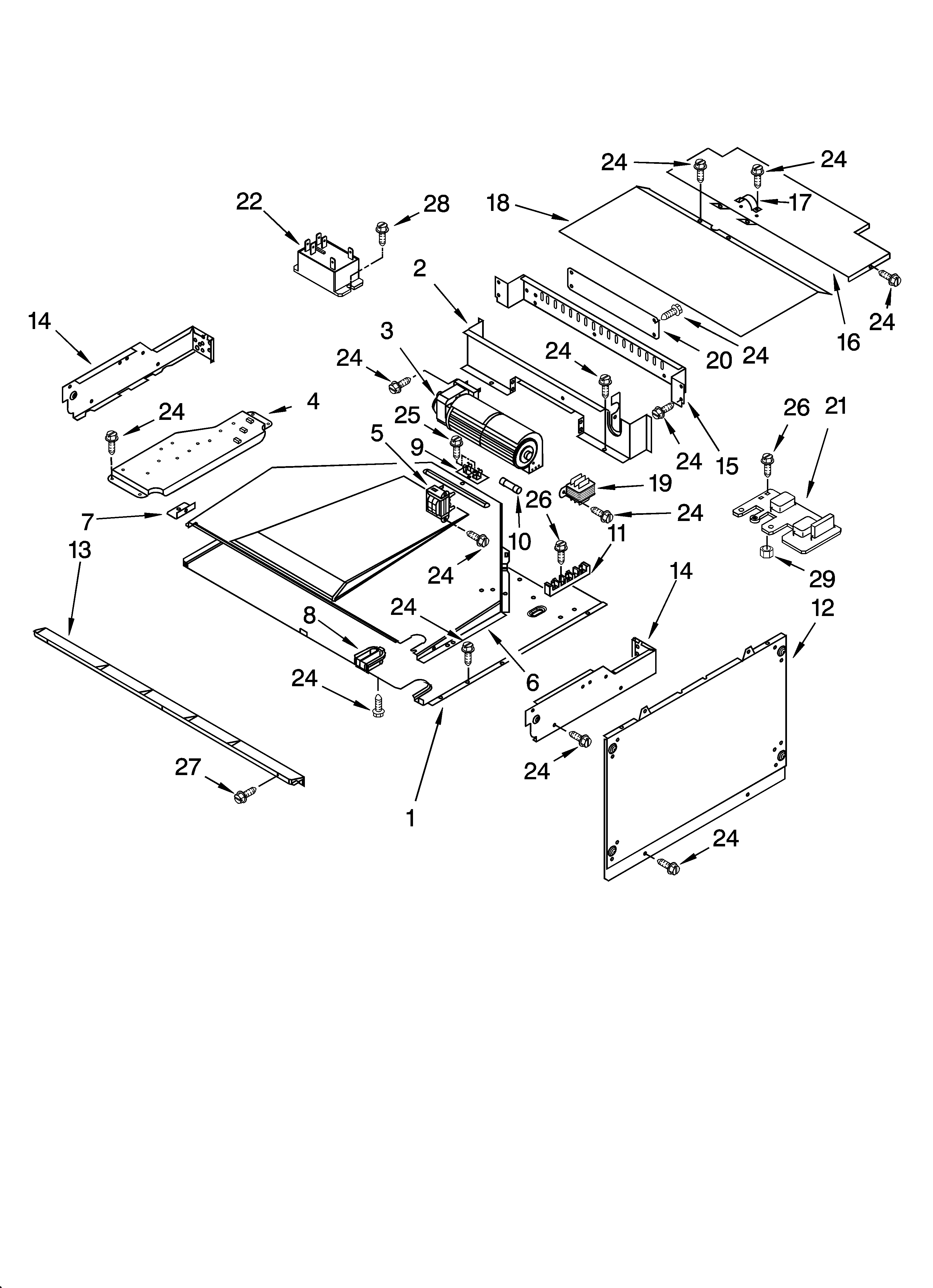 KitchenAid KEHV309PMT02 top venting parts diagram