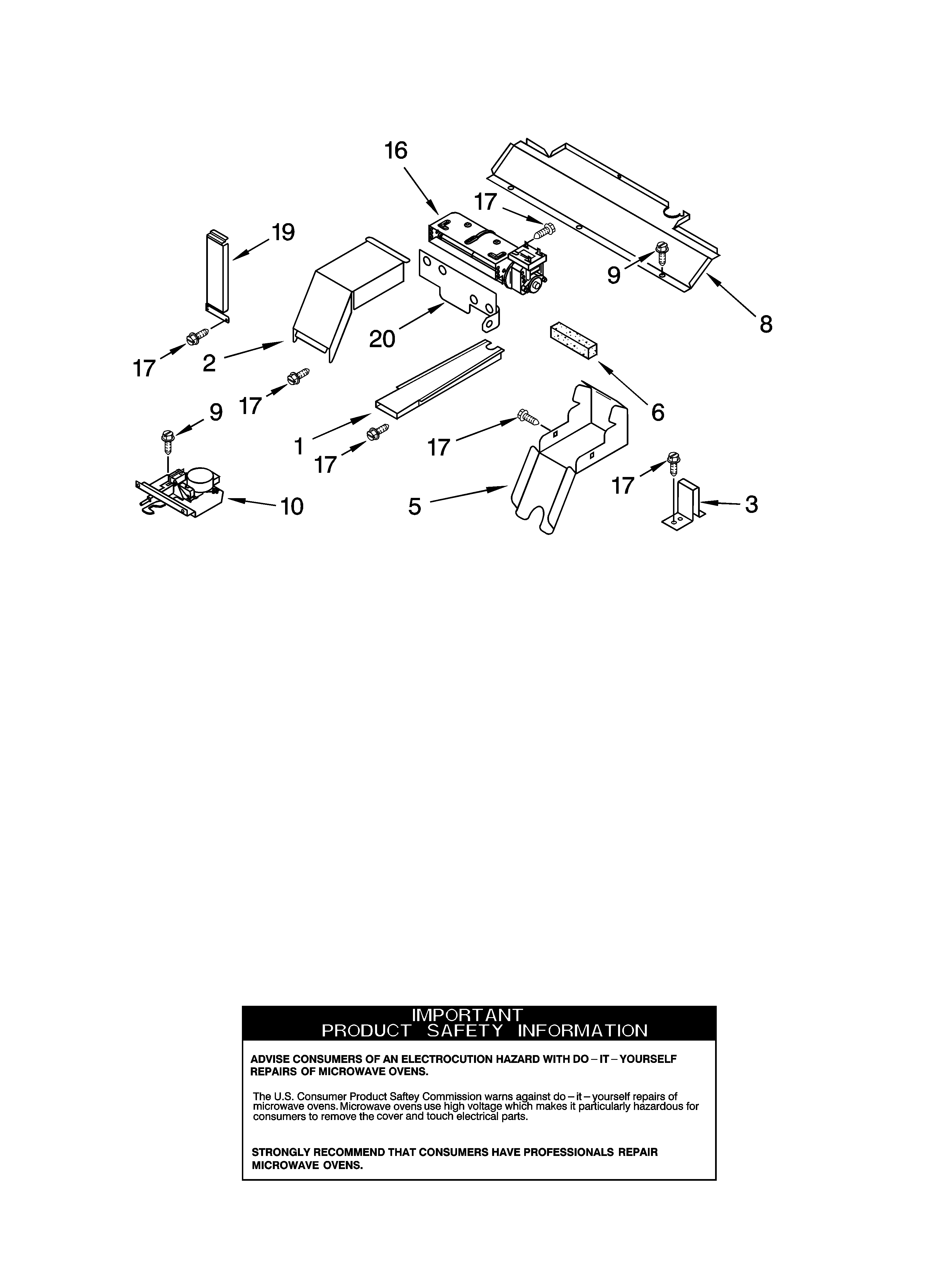 KitchenAid KEMC307KWH05 latch parts diagram