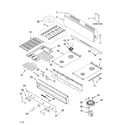 KitchenAid KGCP462KSS04 cooktop, burner and grate parts diagram