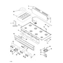 KitchenAid KGCP487JSS07 cooktop, burner and grate parts diagram