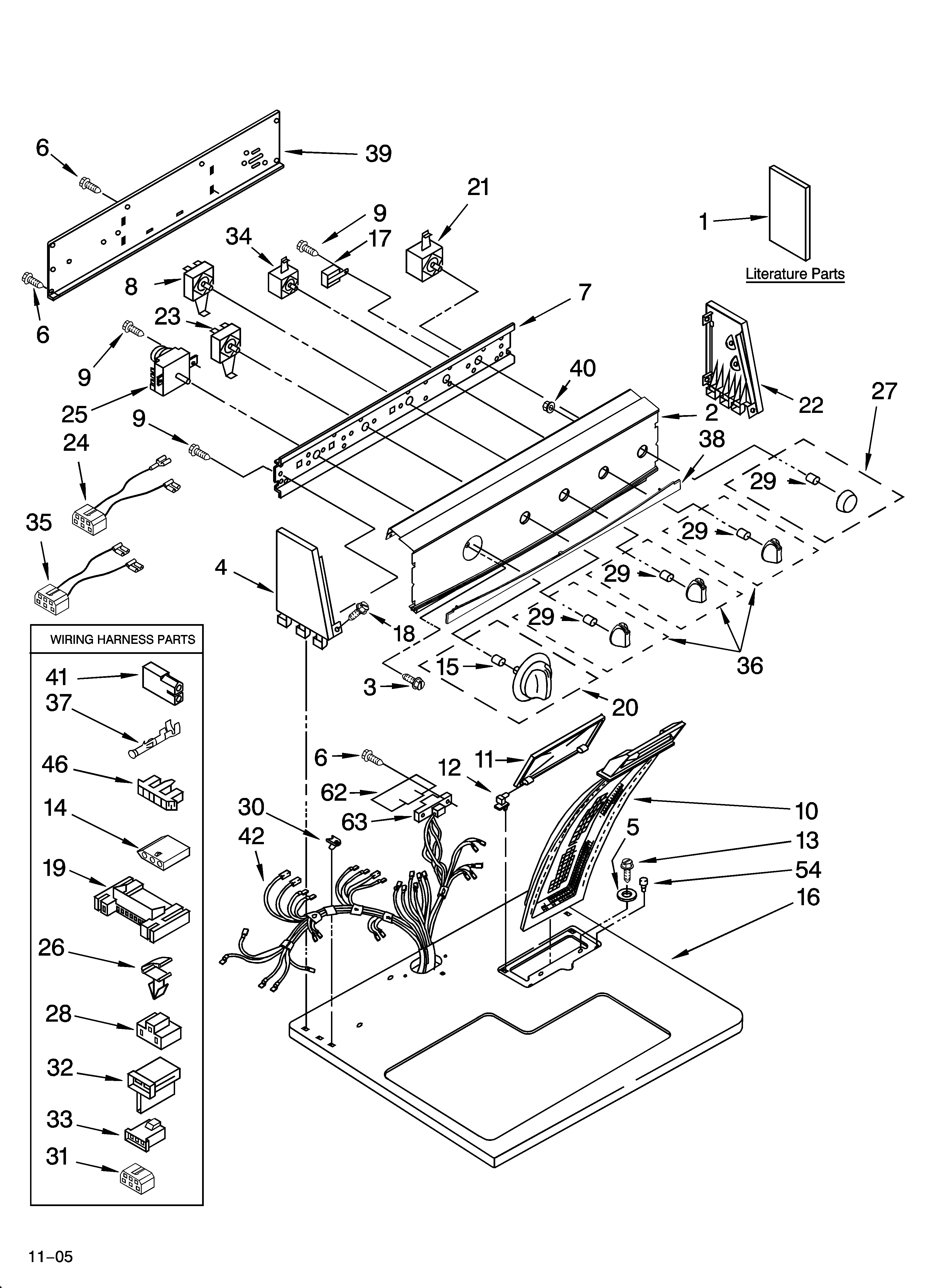 KitchenAid KGYS750LQ2 top and console parts diagram