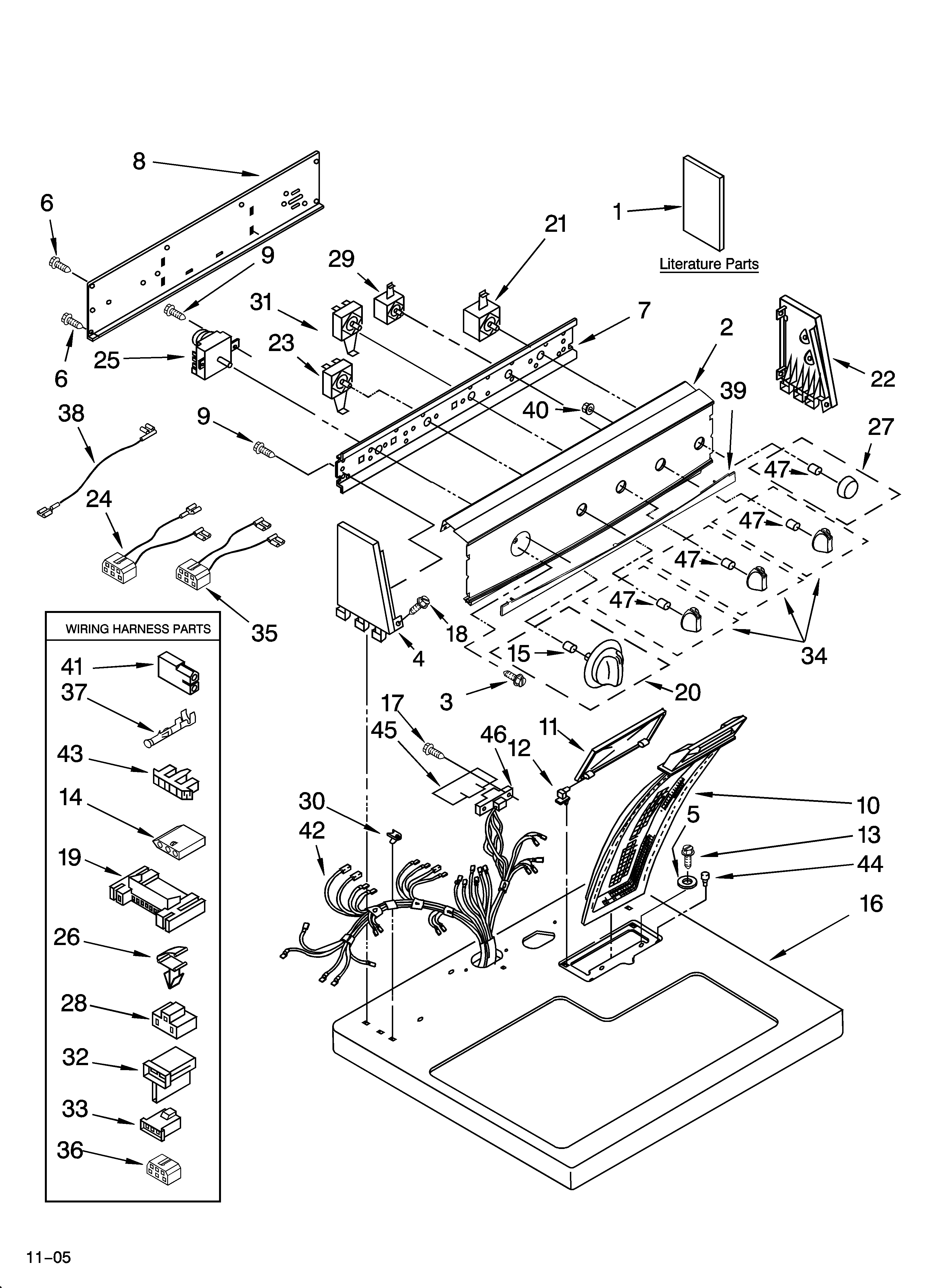 KitchenAid KGYS850LQ2 top and console parts diagram