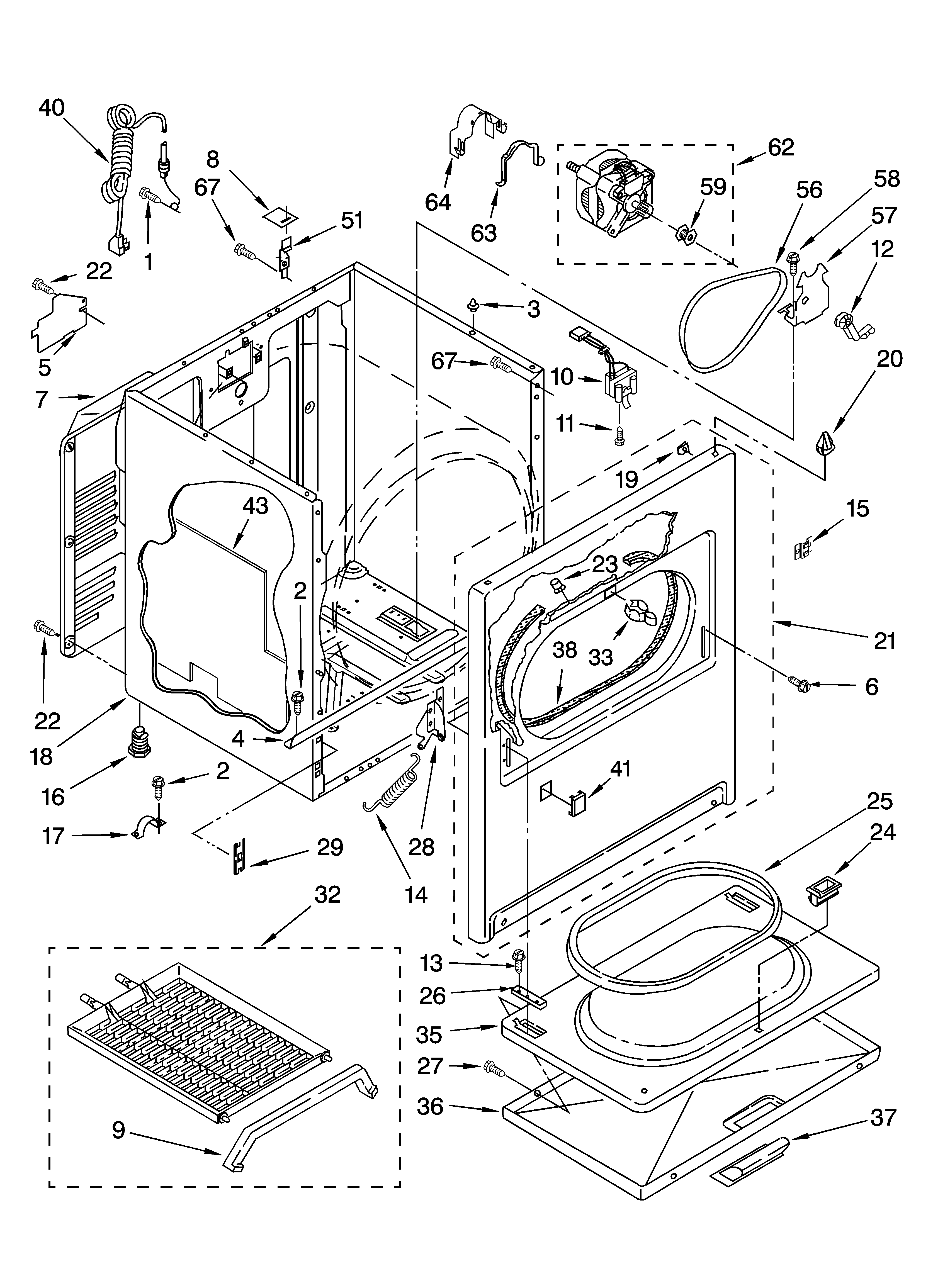 KitchenAid KGYS850LQ2 cabinet parts diagram