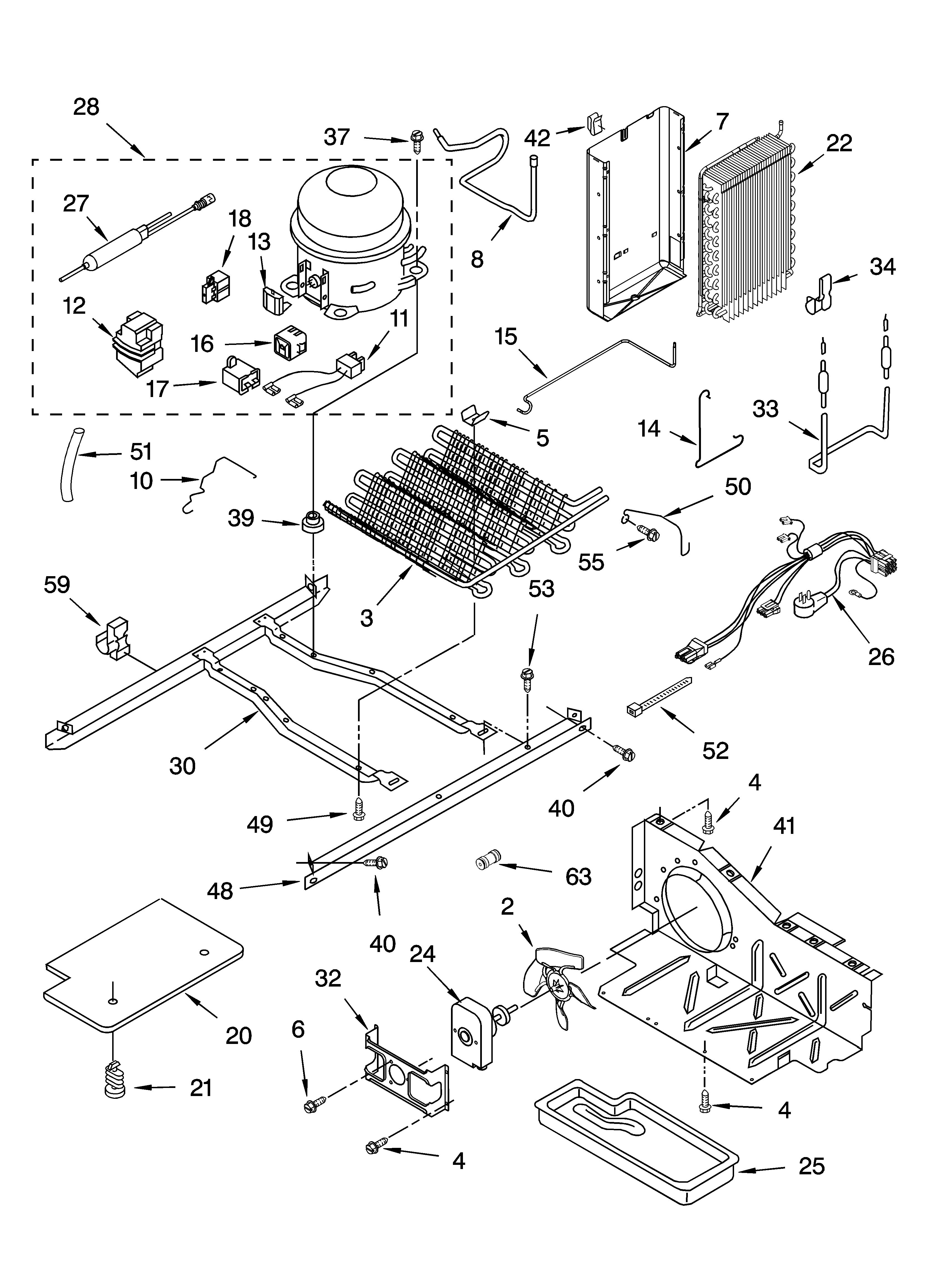 KitchenAid KSRI22FNBL01 unit parts diagram