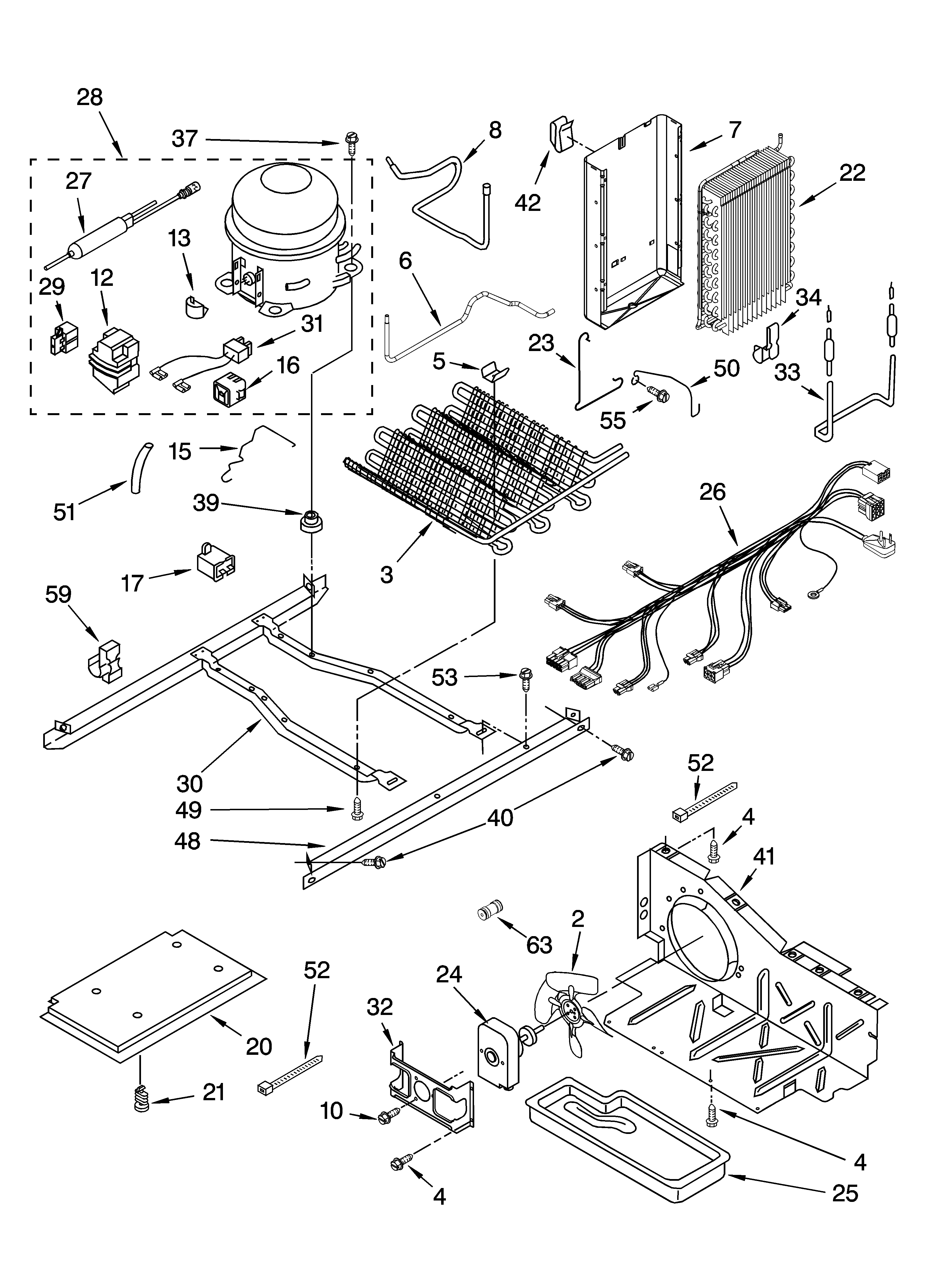 KitchenAid KSRN25FRSS01 unit parts diagram