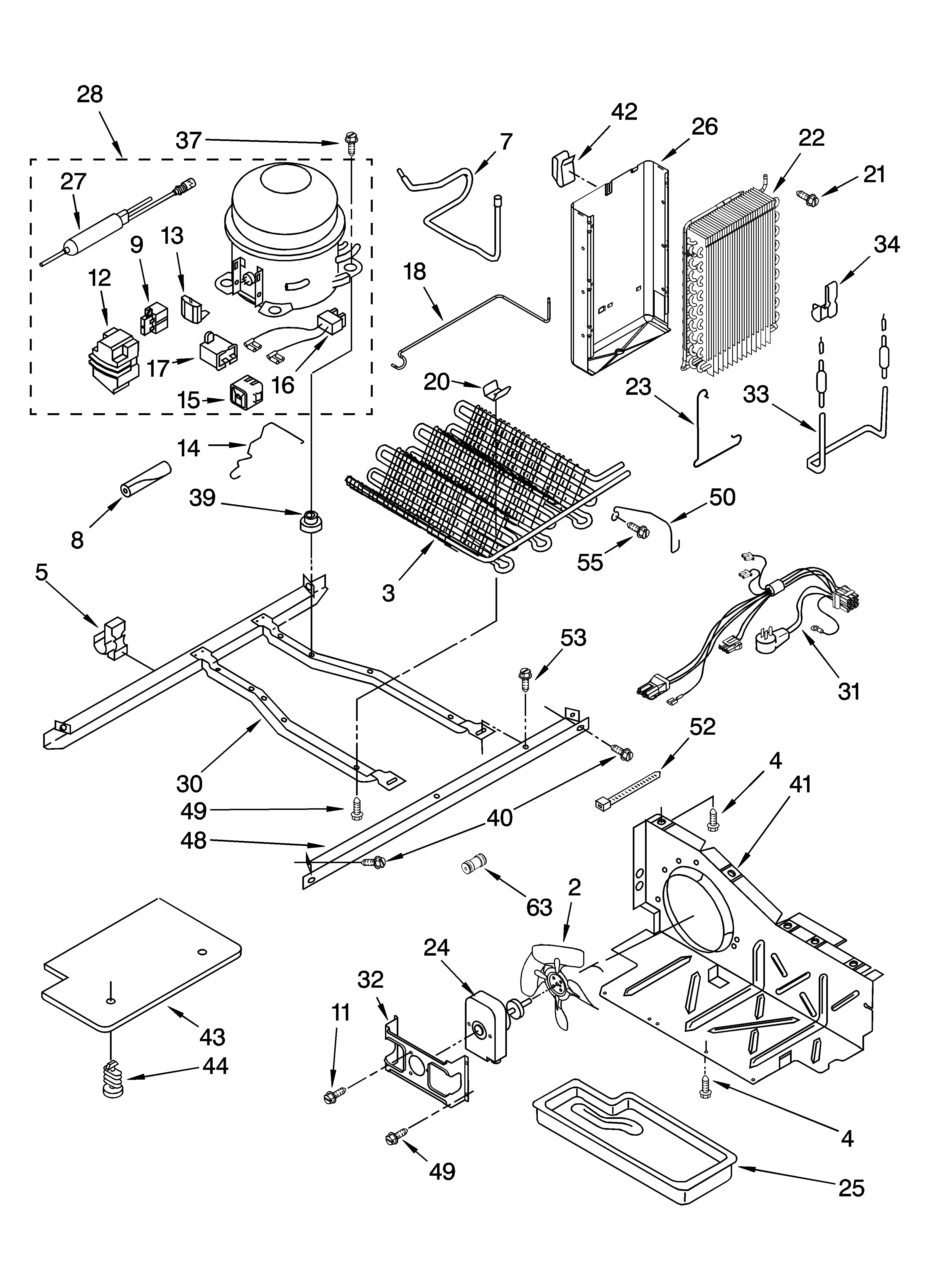 KitchenAid KSRP25FSBT00 unit parts diagram