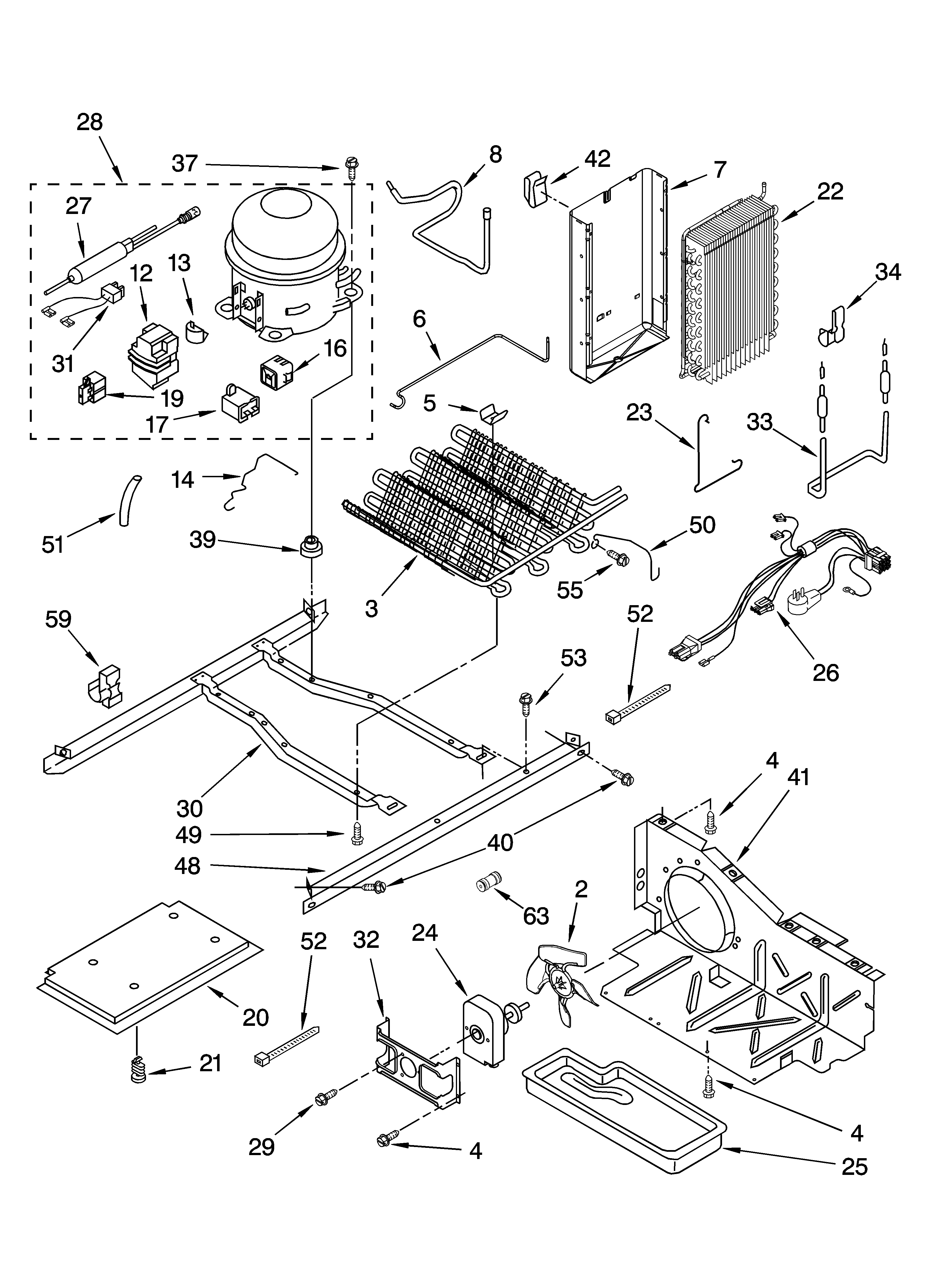 KitchenAid KSRW25CRSS02 unit parts diagram