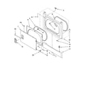 Whirlpool LTE6234DQ5 dryer front panel and door parts diagram