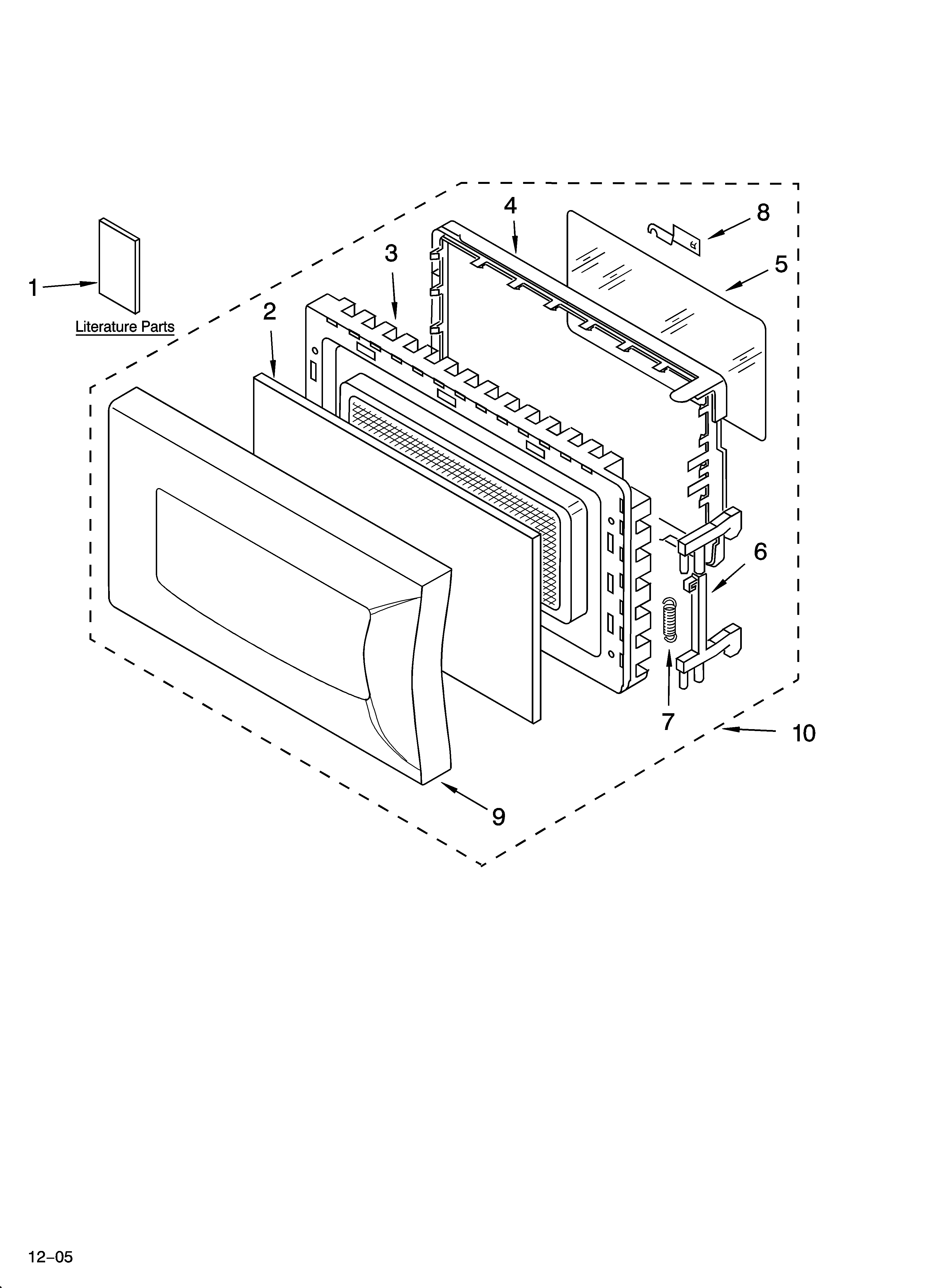 Whirlpool MT4110RPQ2 door parts diagram