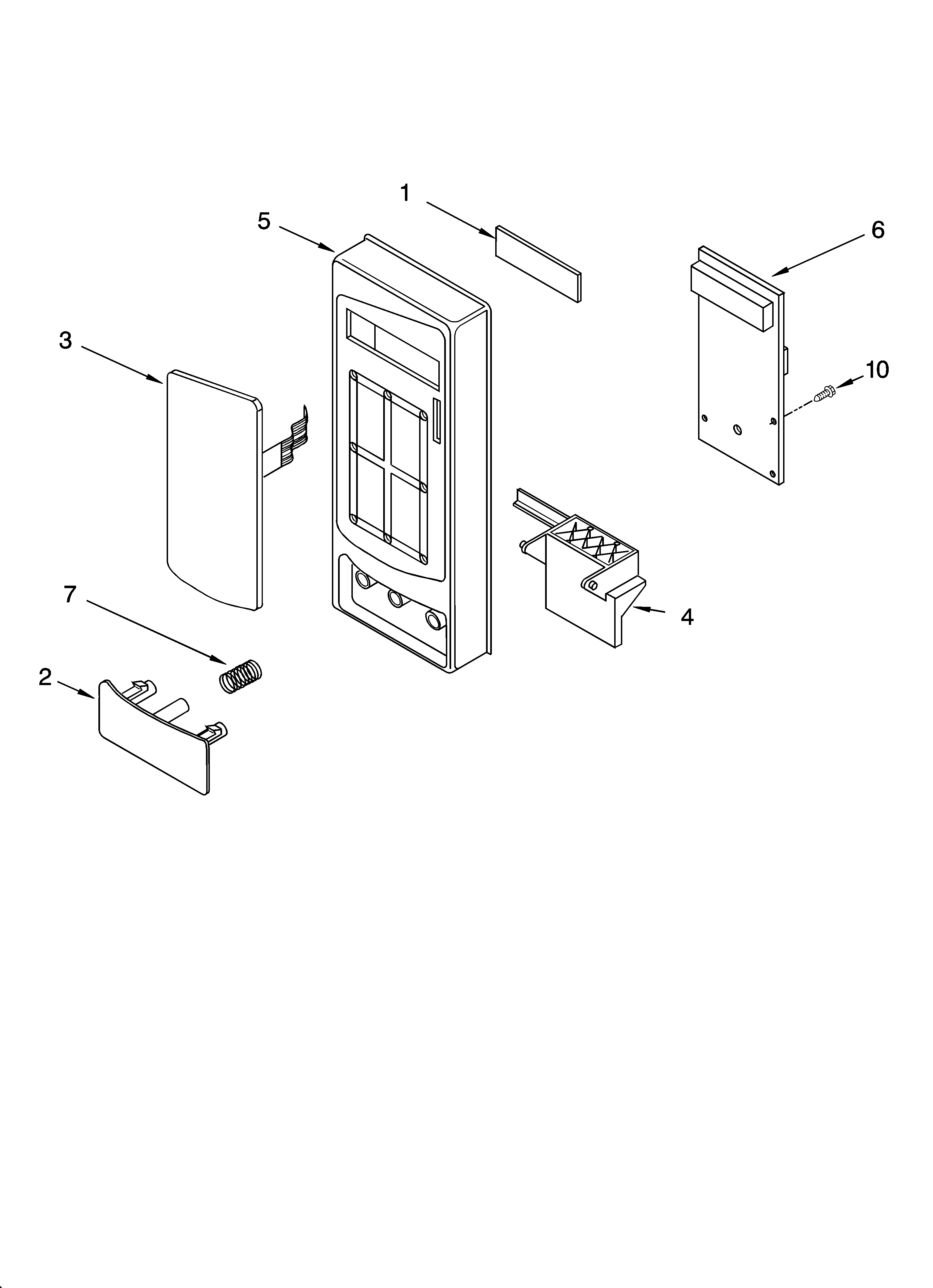 Whirlpool MT4110RPQ2 control panel parts diagram